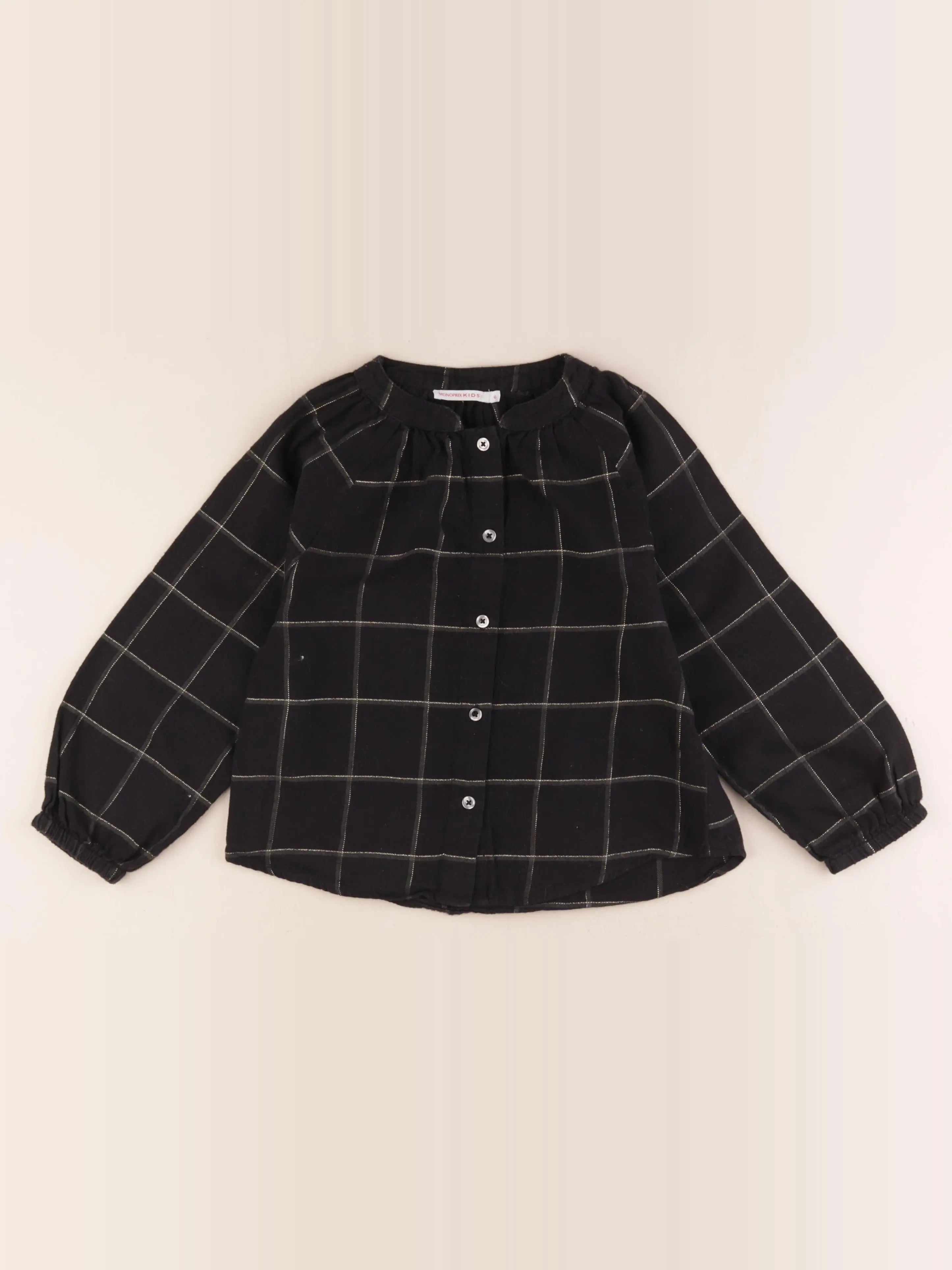 Monoprix - blouse noir, or - 6 ans