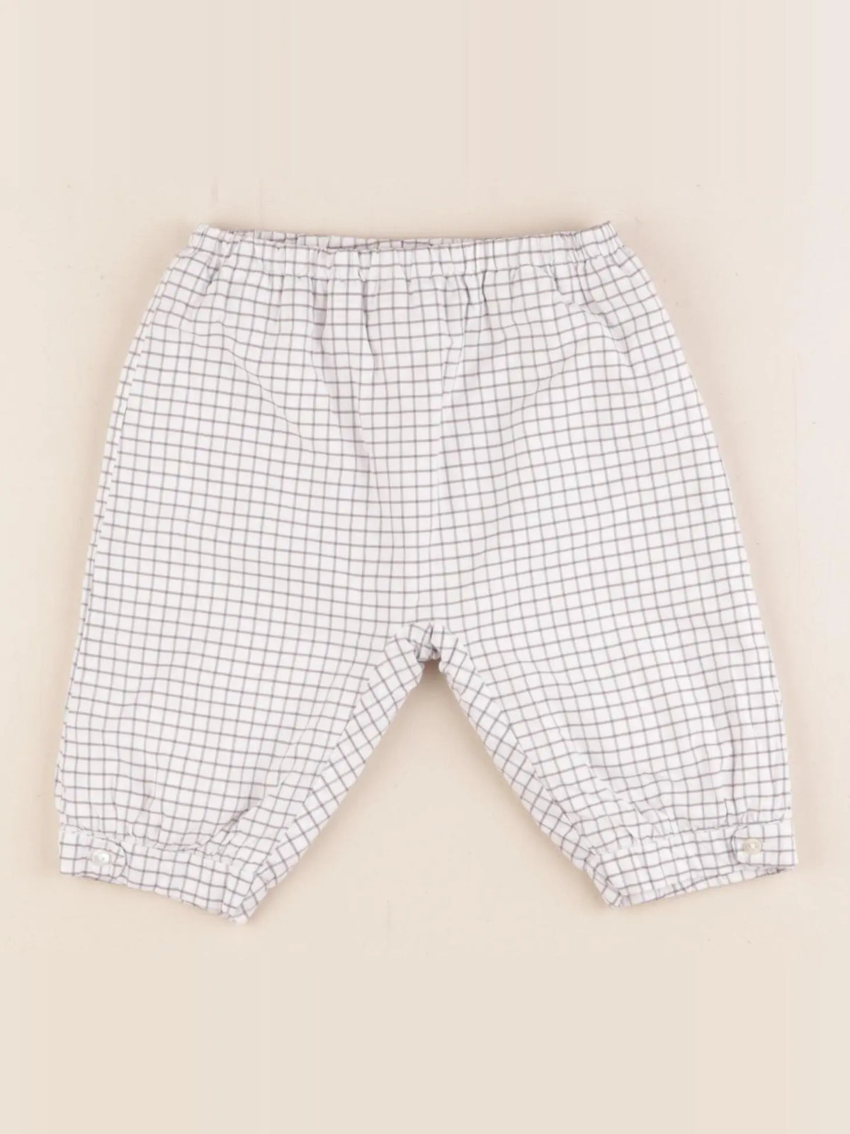 Jacadi - pantalon doublé blanc, gris - 6 mois