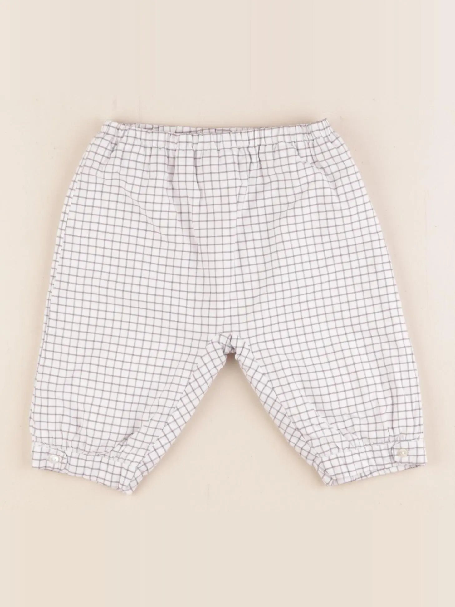 Jacadi - pantalon doublé blanc, gris - 6 mois