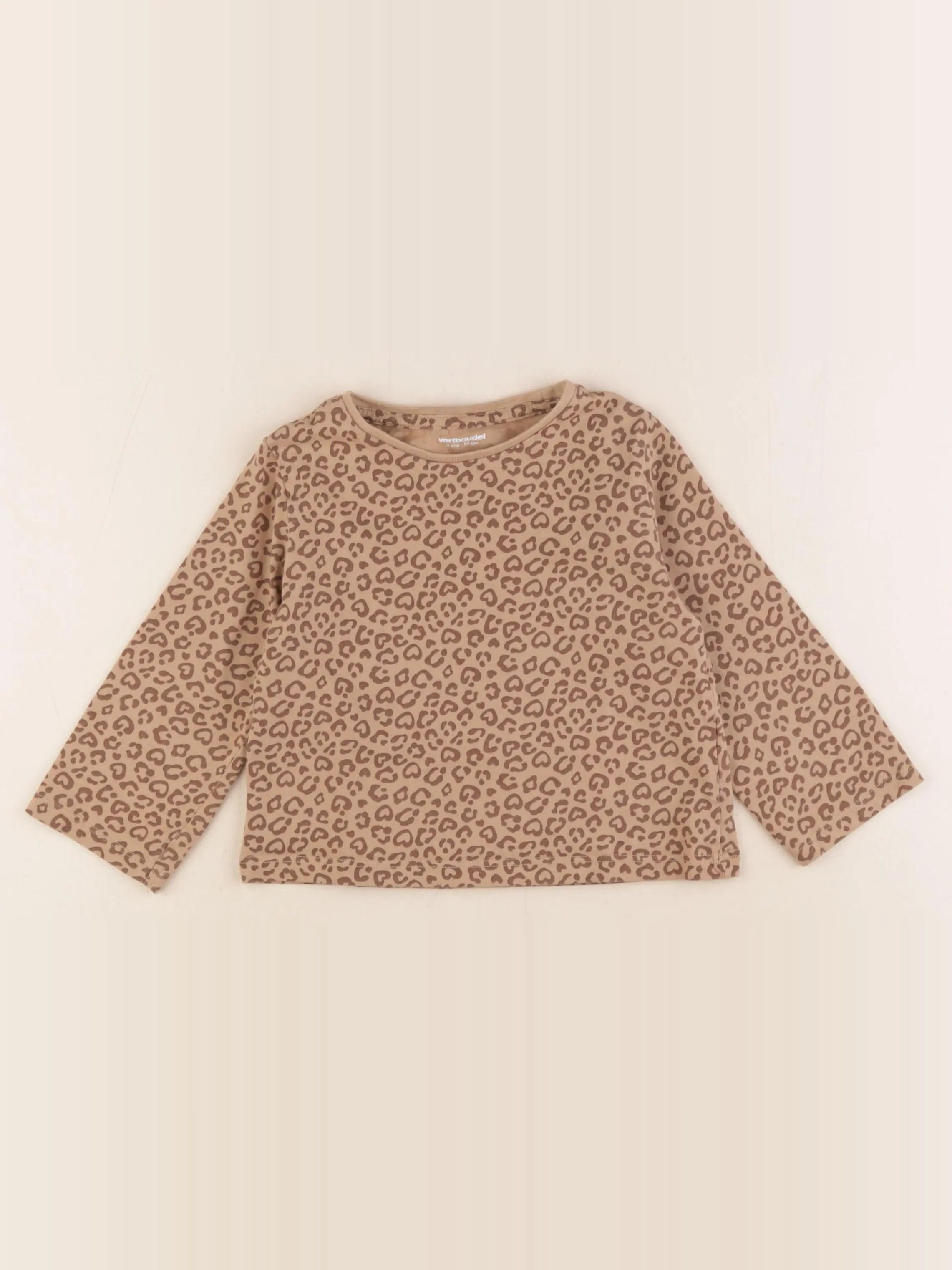 Vertbaudet - tee-shirt marron - 3 ans