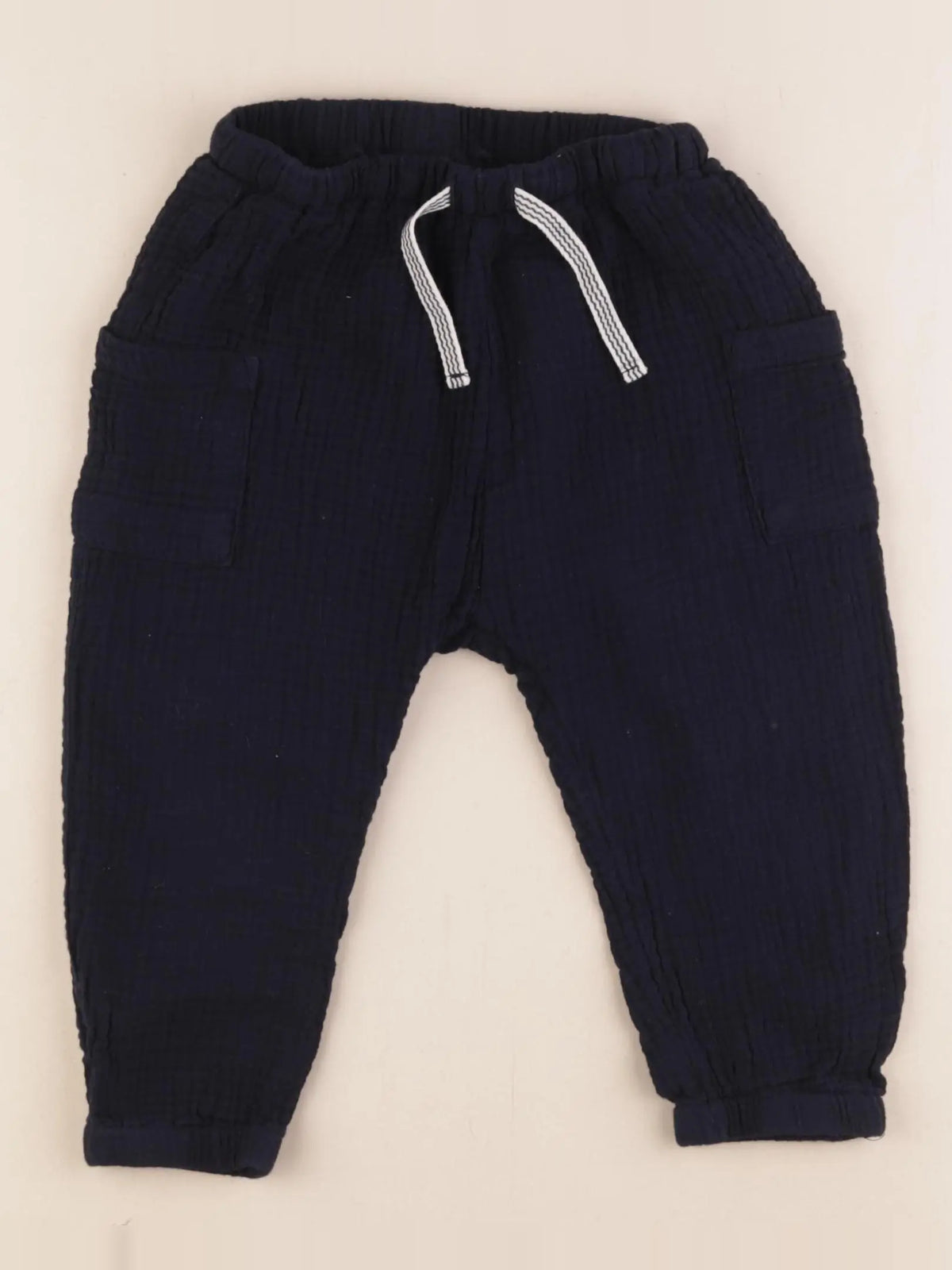 H&M - sarouel bleu - 18/24 mois