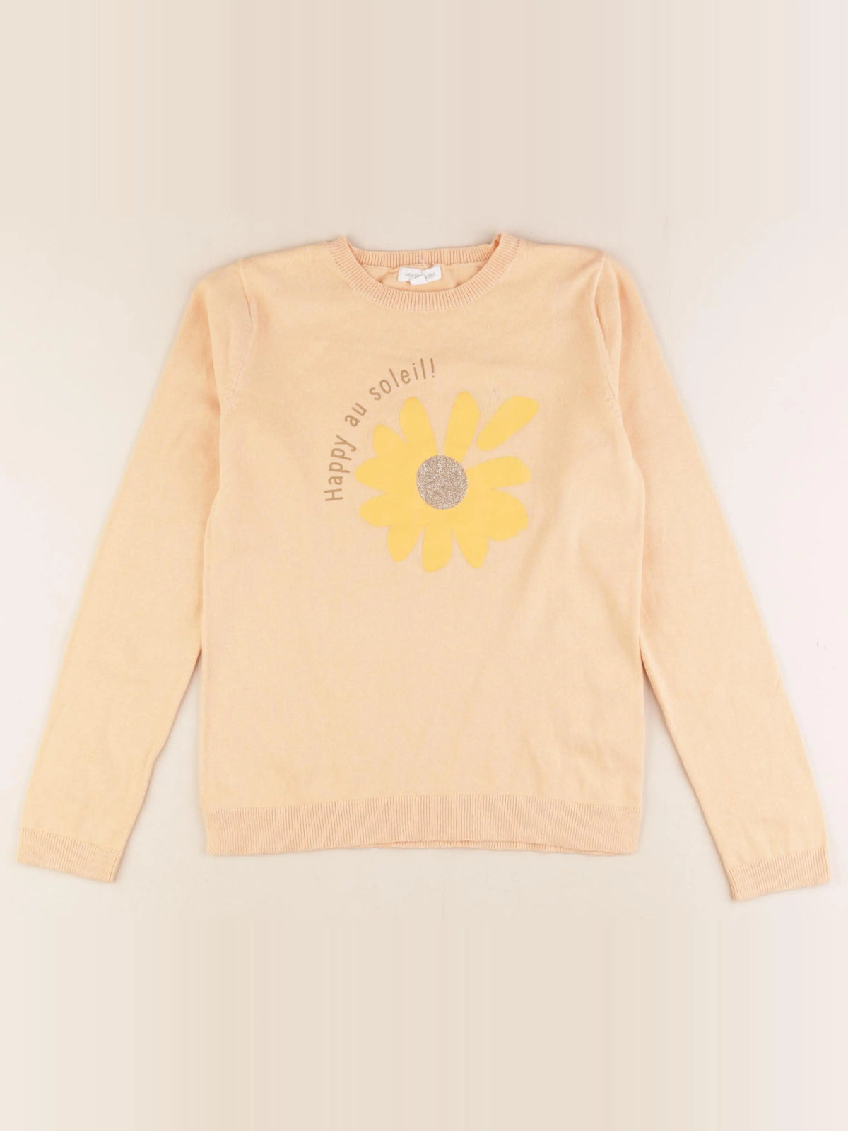 Vertbaudet - pull orange - 10 ans