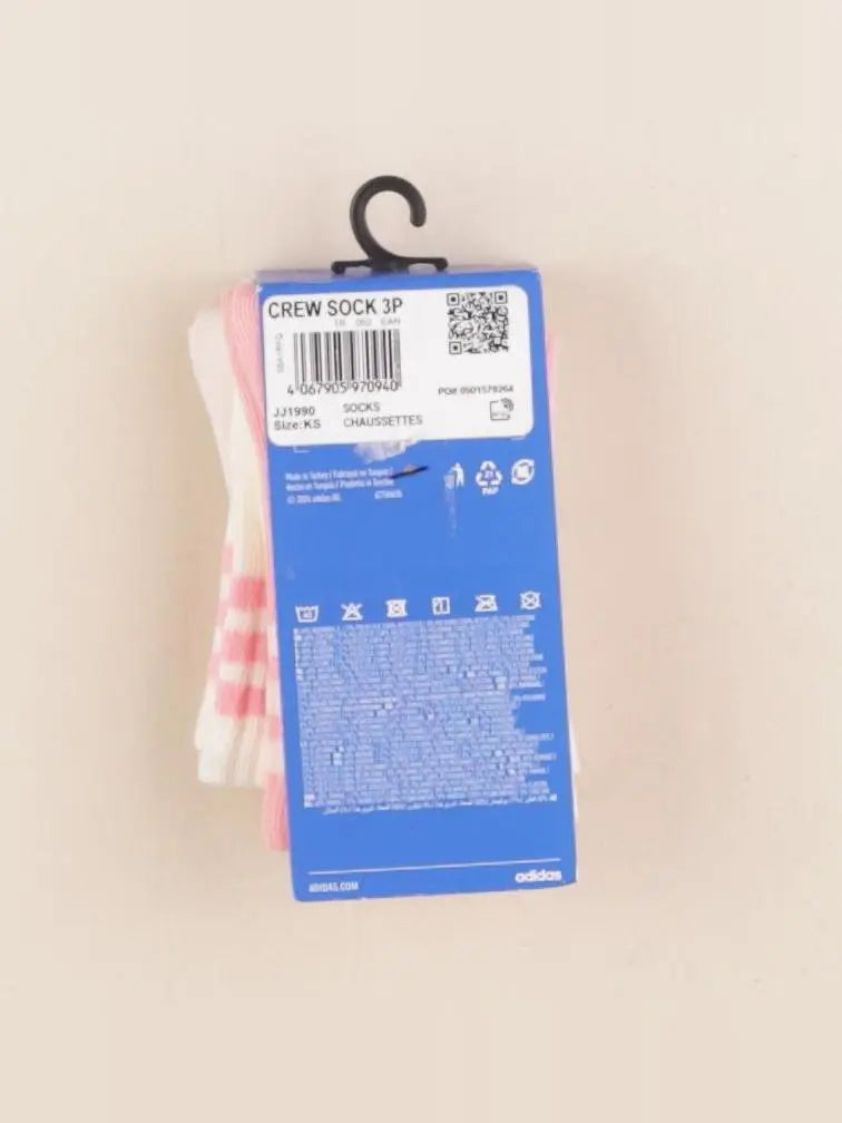 Adidas - lot de 3 chaussettes rose, blanc - 9/18 mois