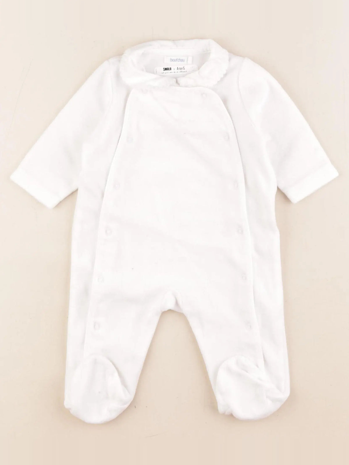 Boutchou - pyjama velours blanc - 3 mois