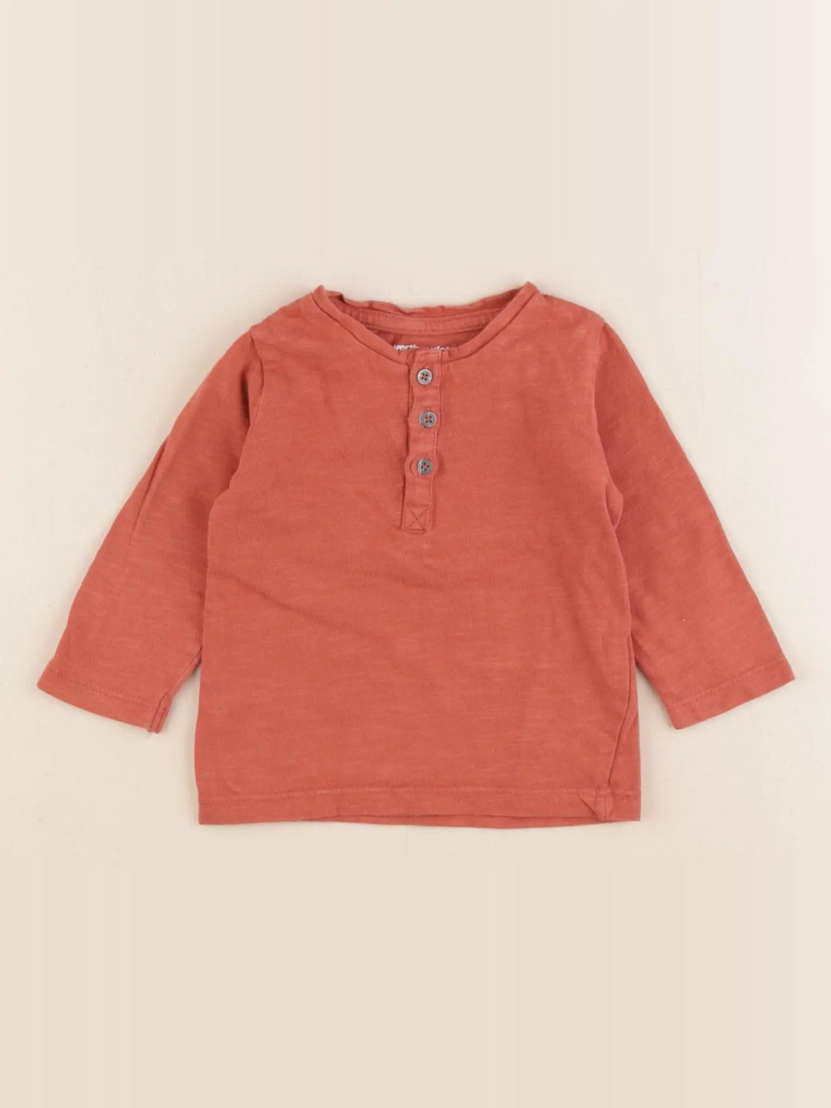Vertbaudet - tee-shirt marron, rouge - 3 mois