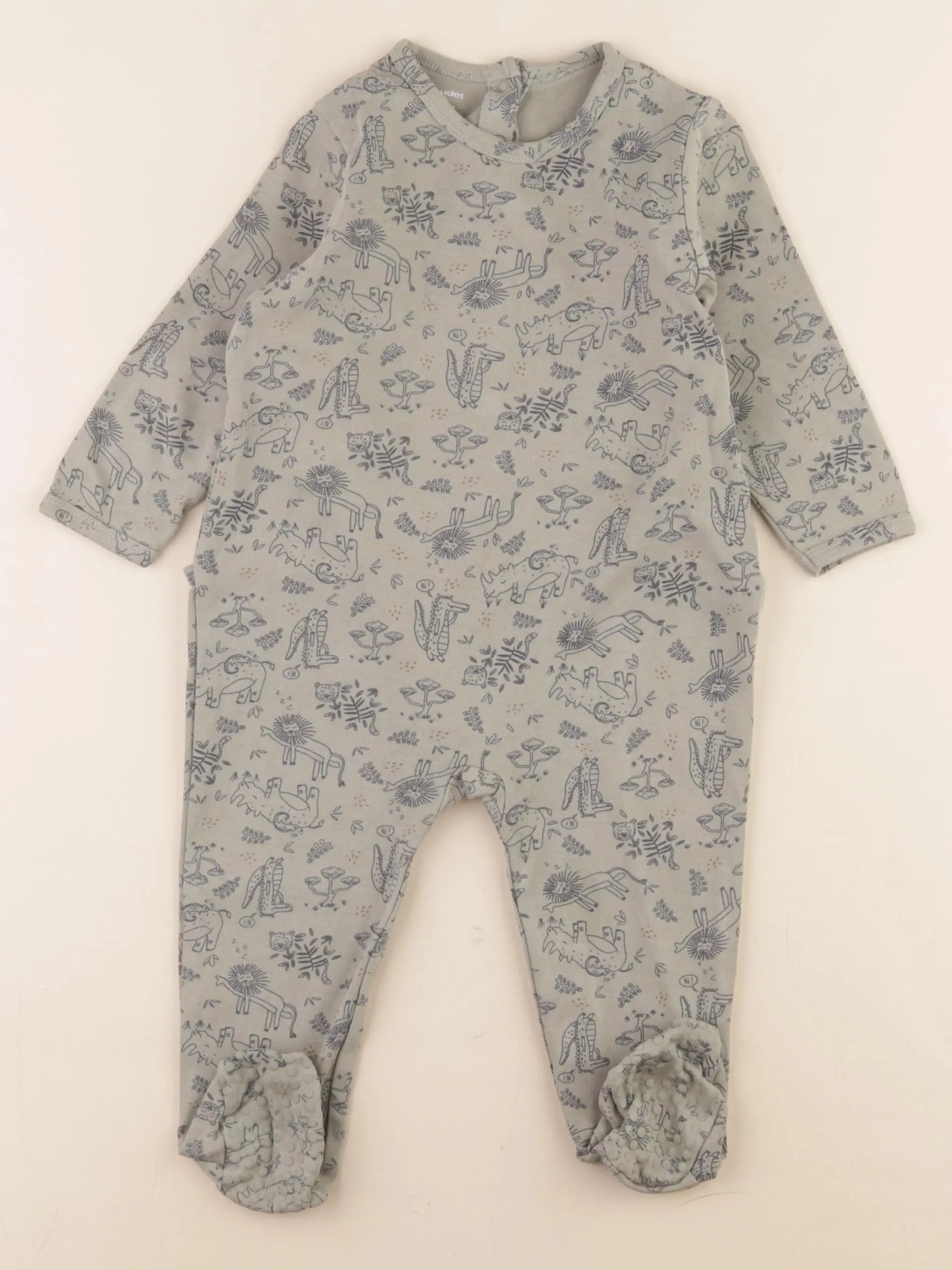 Vertbaudet - pyjama coton vert - 18 mois
