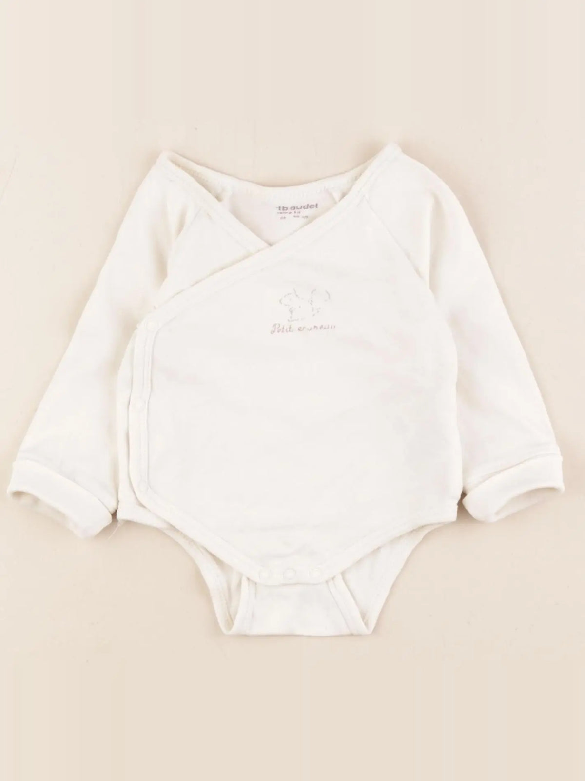Vertbaudet - body beige - 3 mois