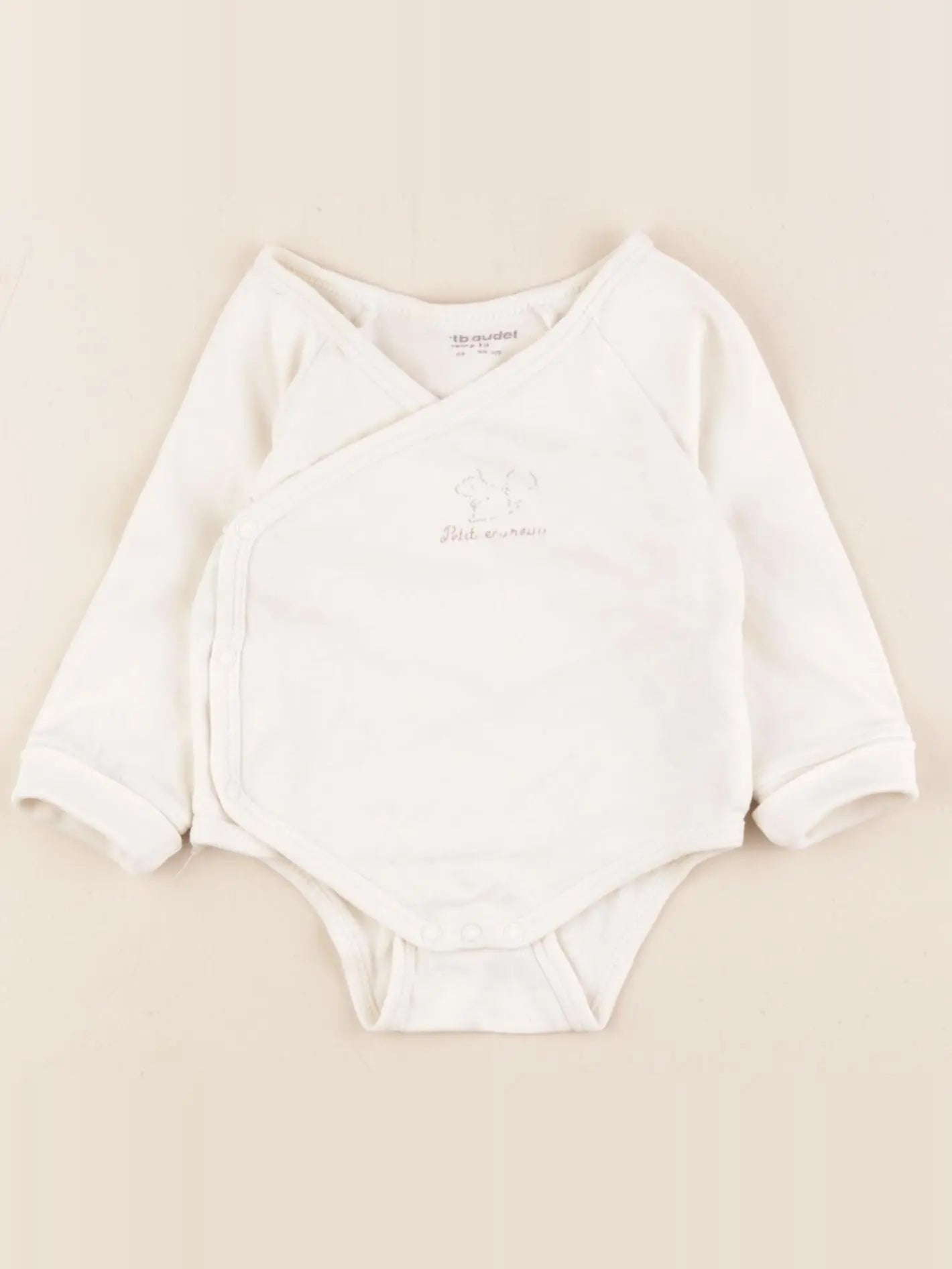 Vertbaudet - body beige - 3 mois
