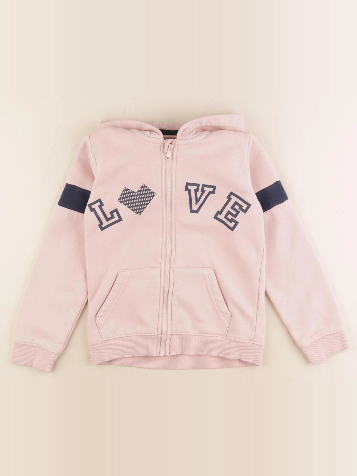 Vertbaudet - sweat rose - 8 ans