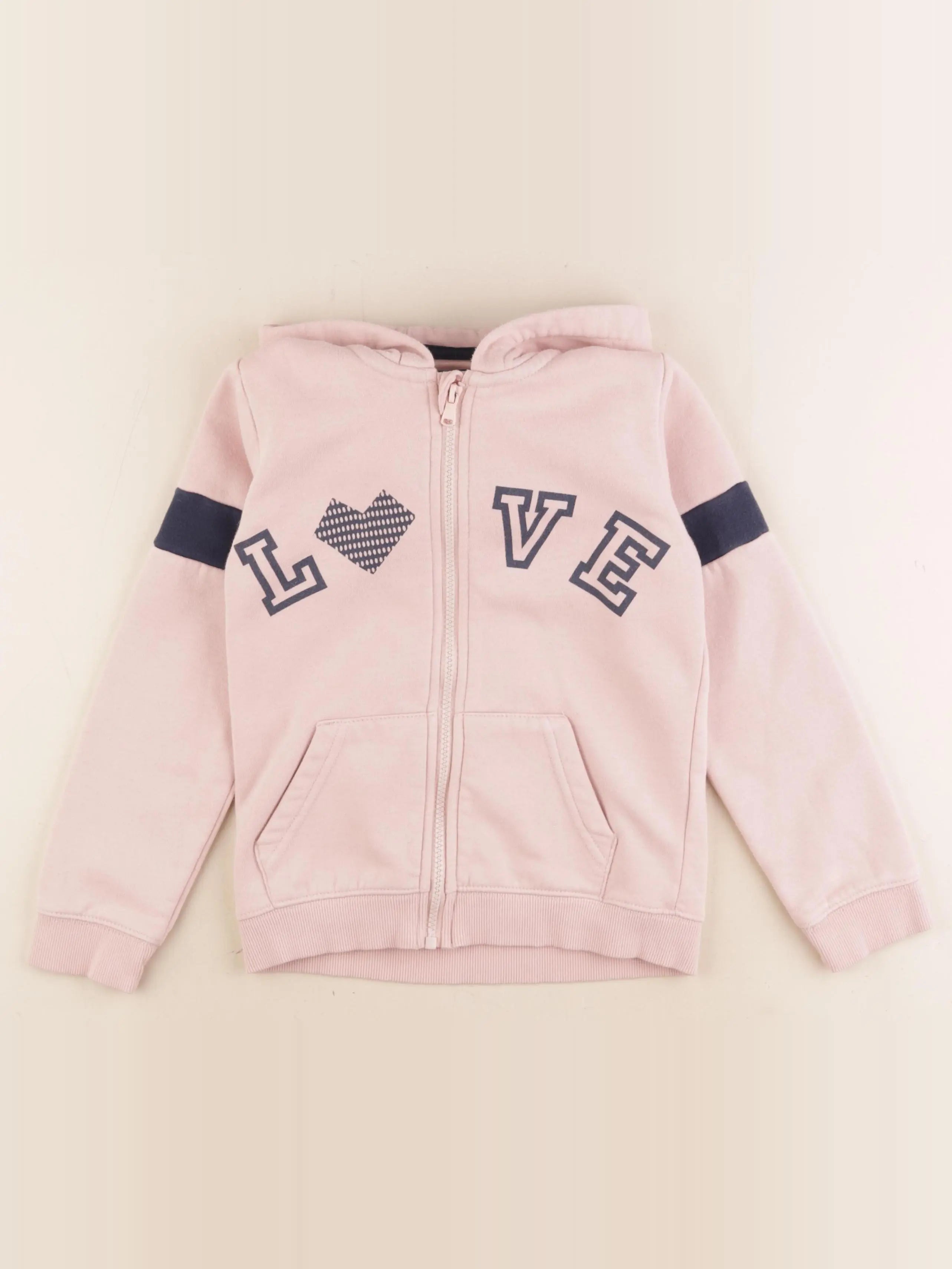 Vertbaudet - sweat rose - 8 ans