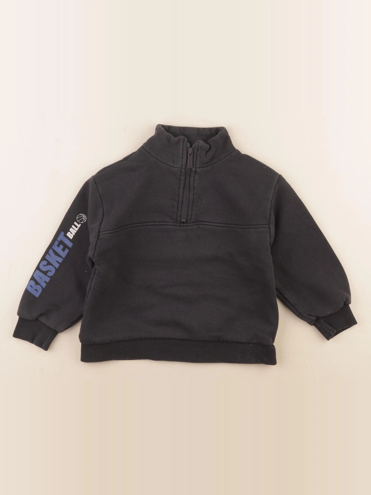 Vertbaudet - sweat noir - 6 ans