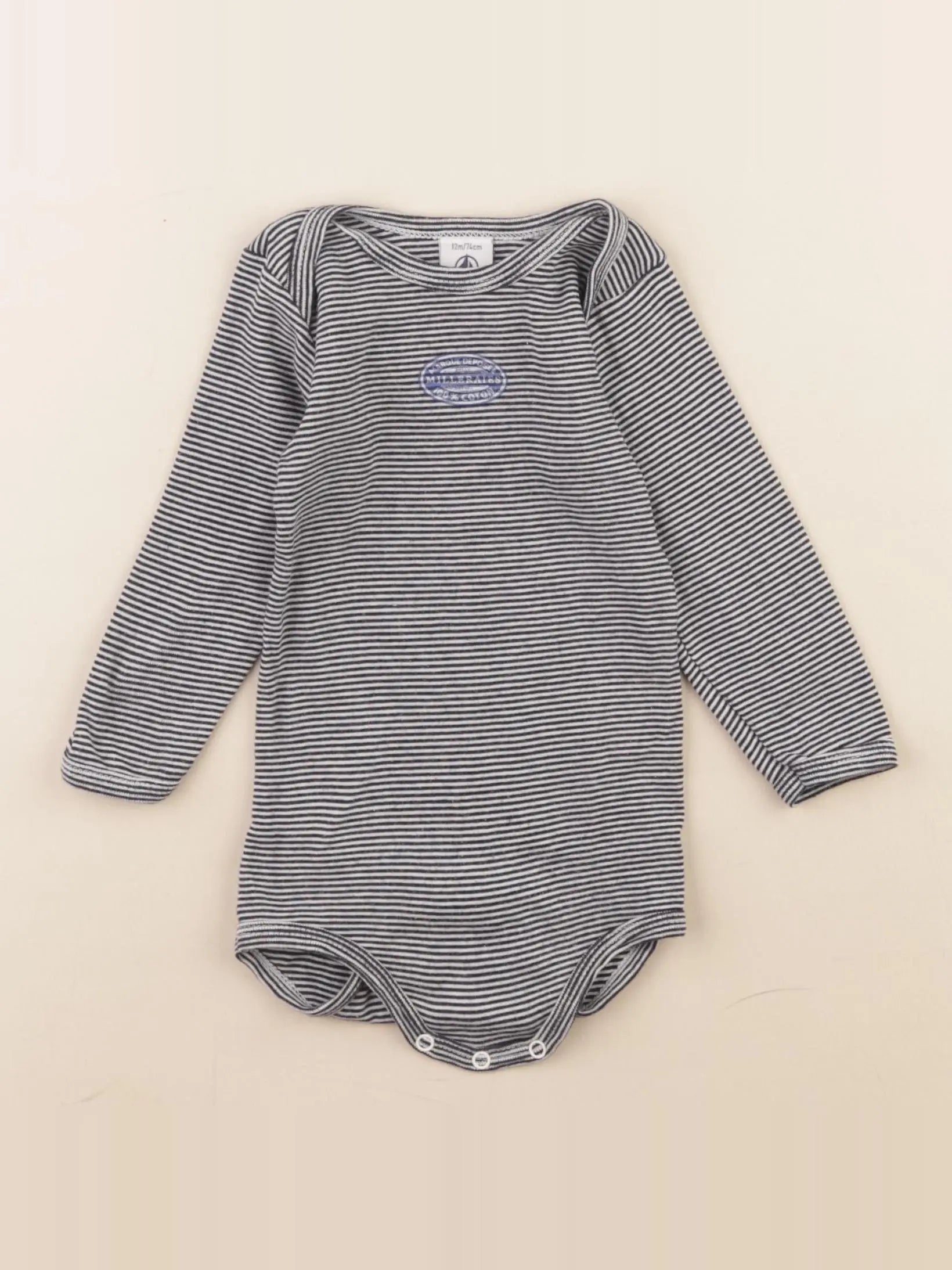 Petit Bateau - body multicolore - 12 mois