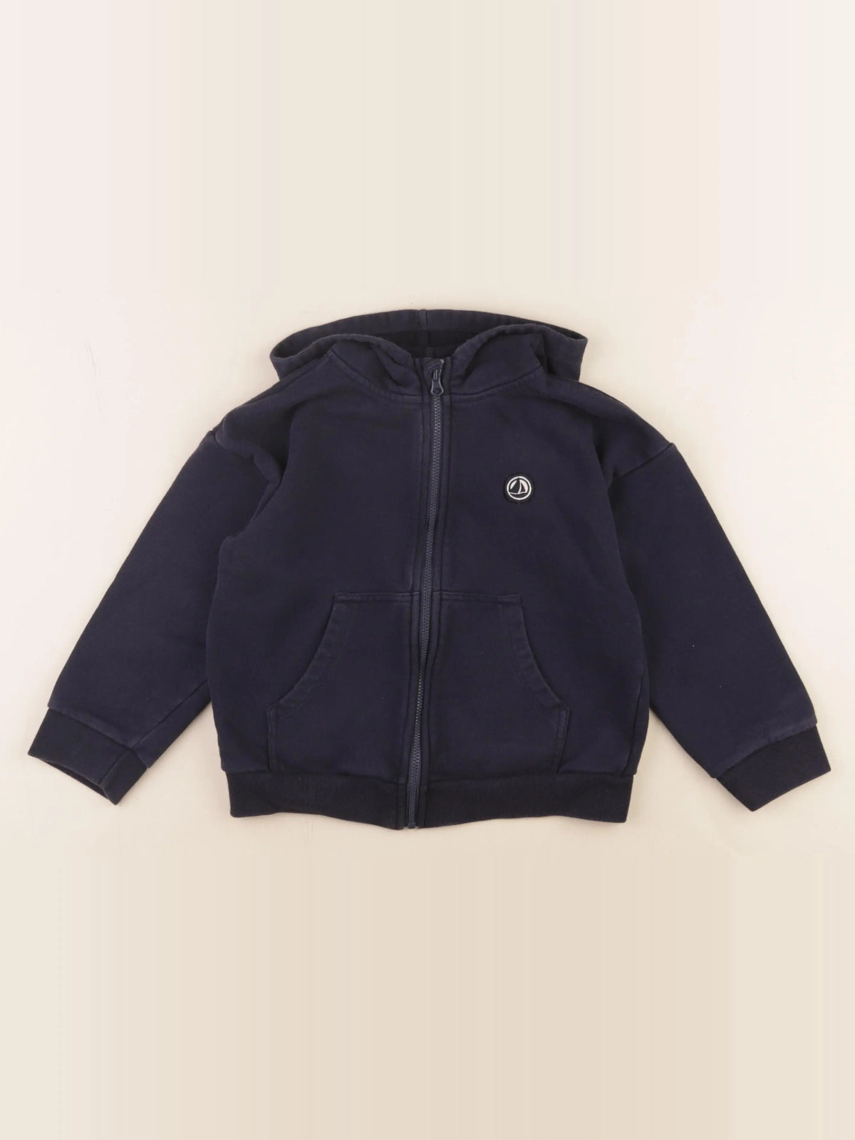 Petit Bateau - sweat bleu - 6 ans