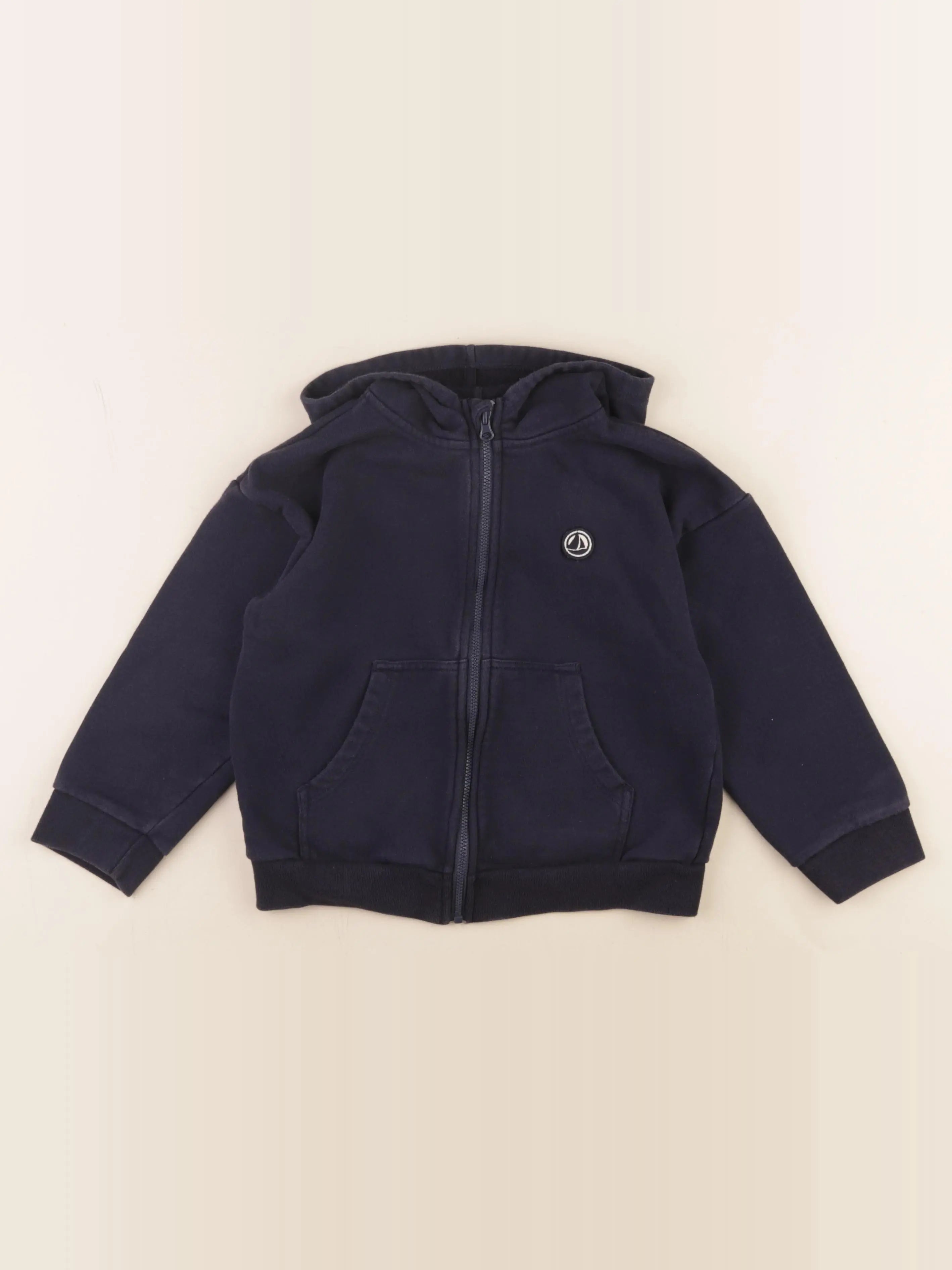 Petit Bateau - sweat bleu - 6 ans