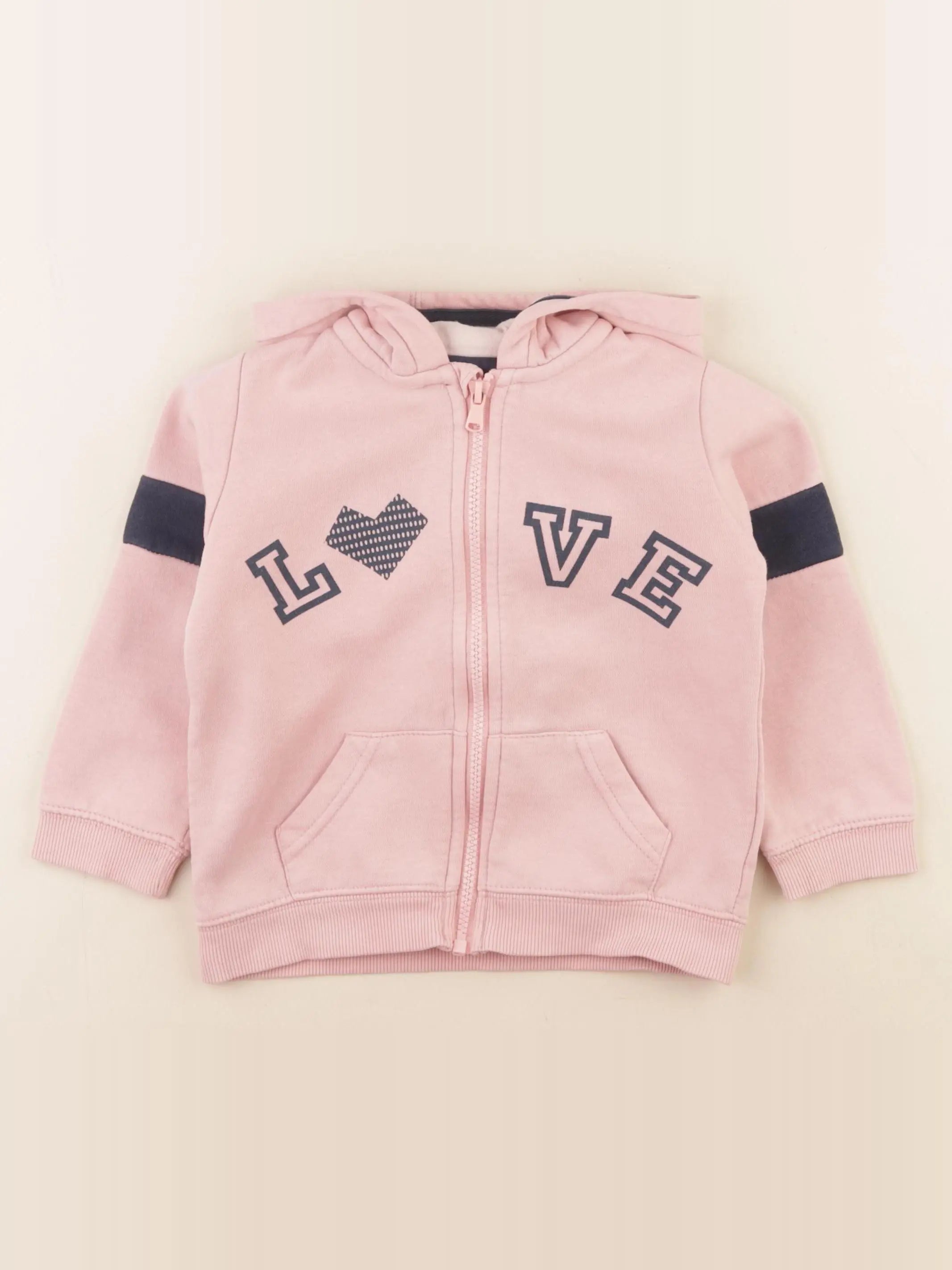 Vertbaudet - sweat rose - 4 ans