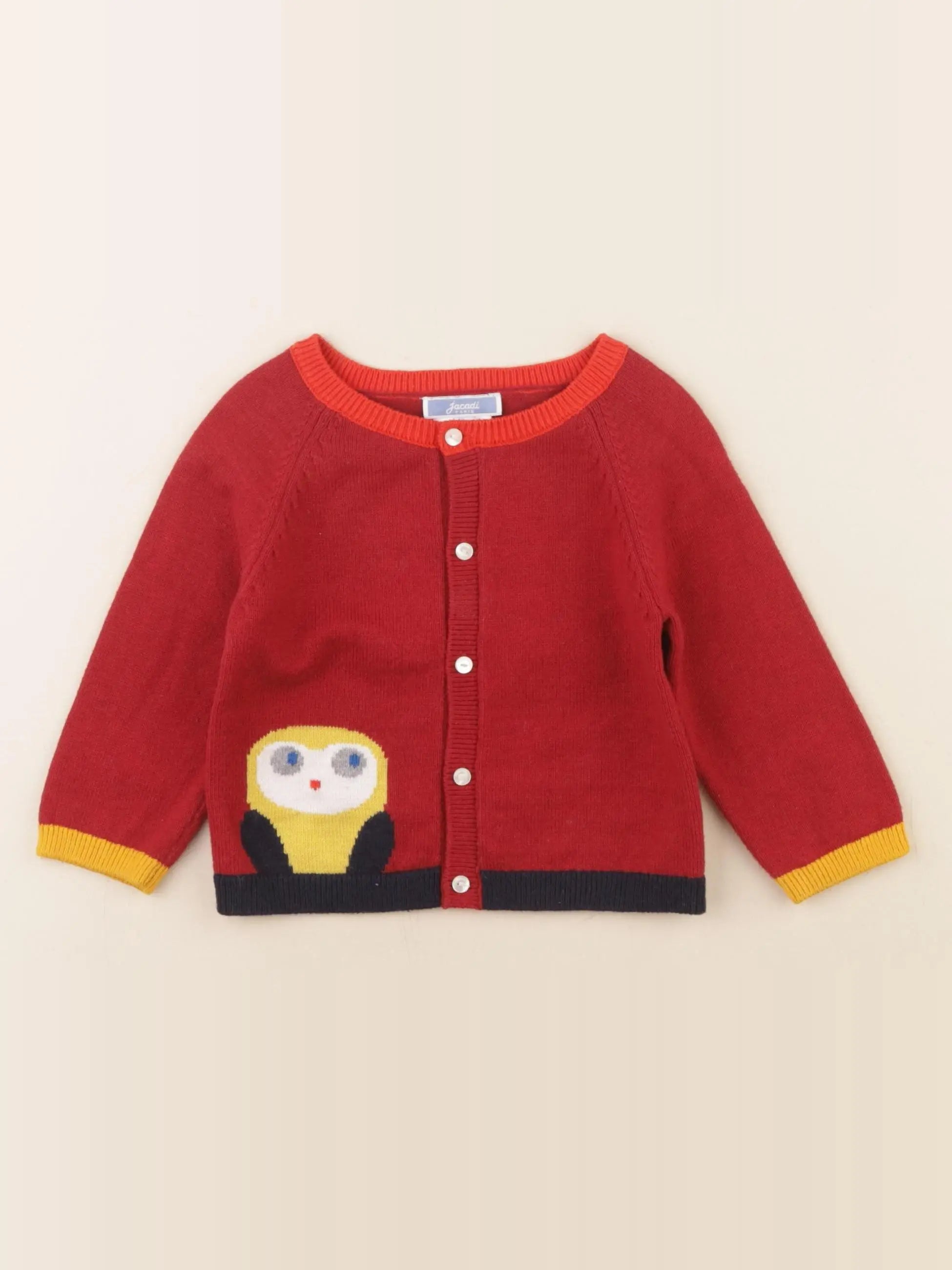 Jacadi - gilet rouge - 12 mois