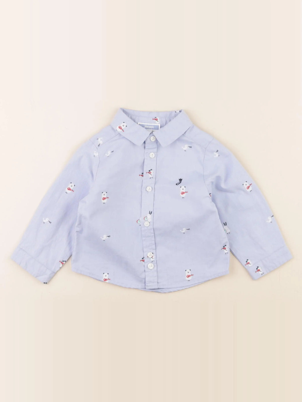 Jacadi - chemise bleu - 12 mois