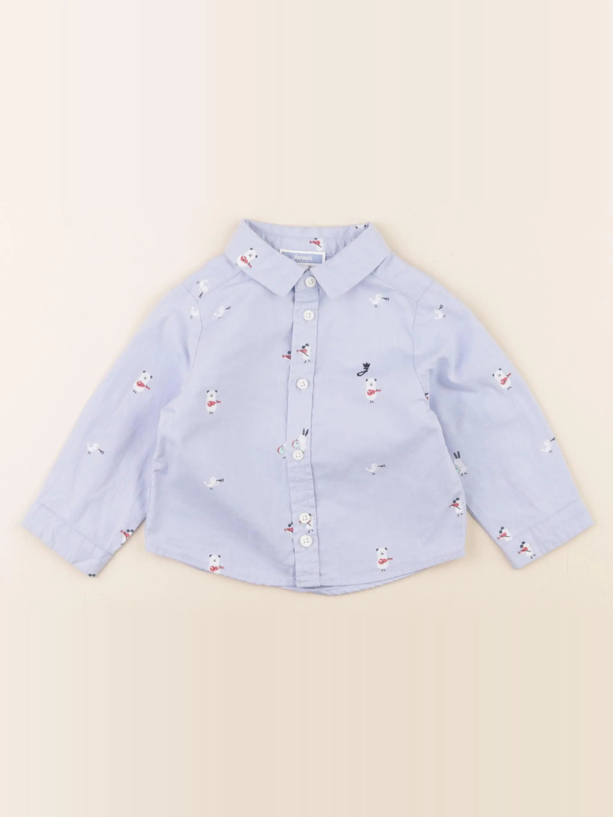 Jacadi - chemise bleu - 12 mois