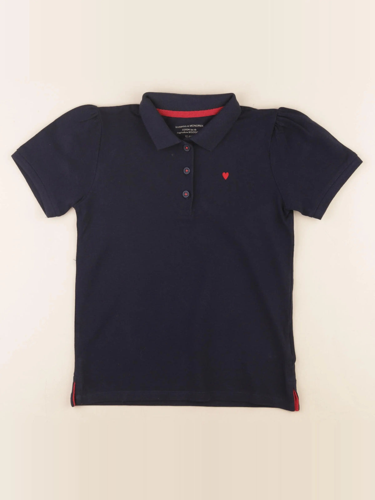 Monoprix - polo bleu - 10 ans