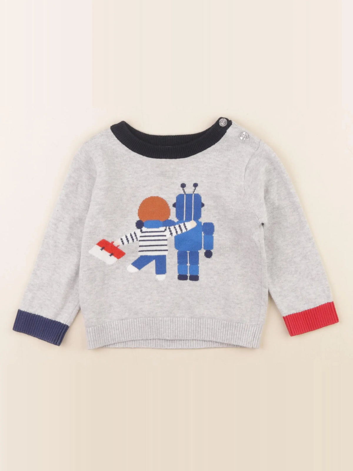 Jacadi - pull gris - 18 mois