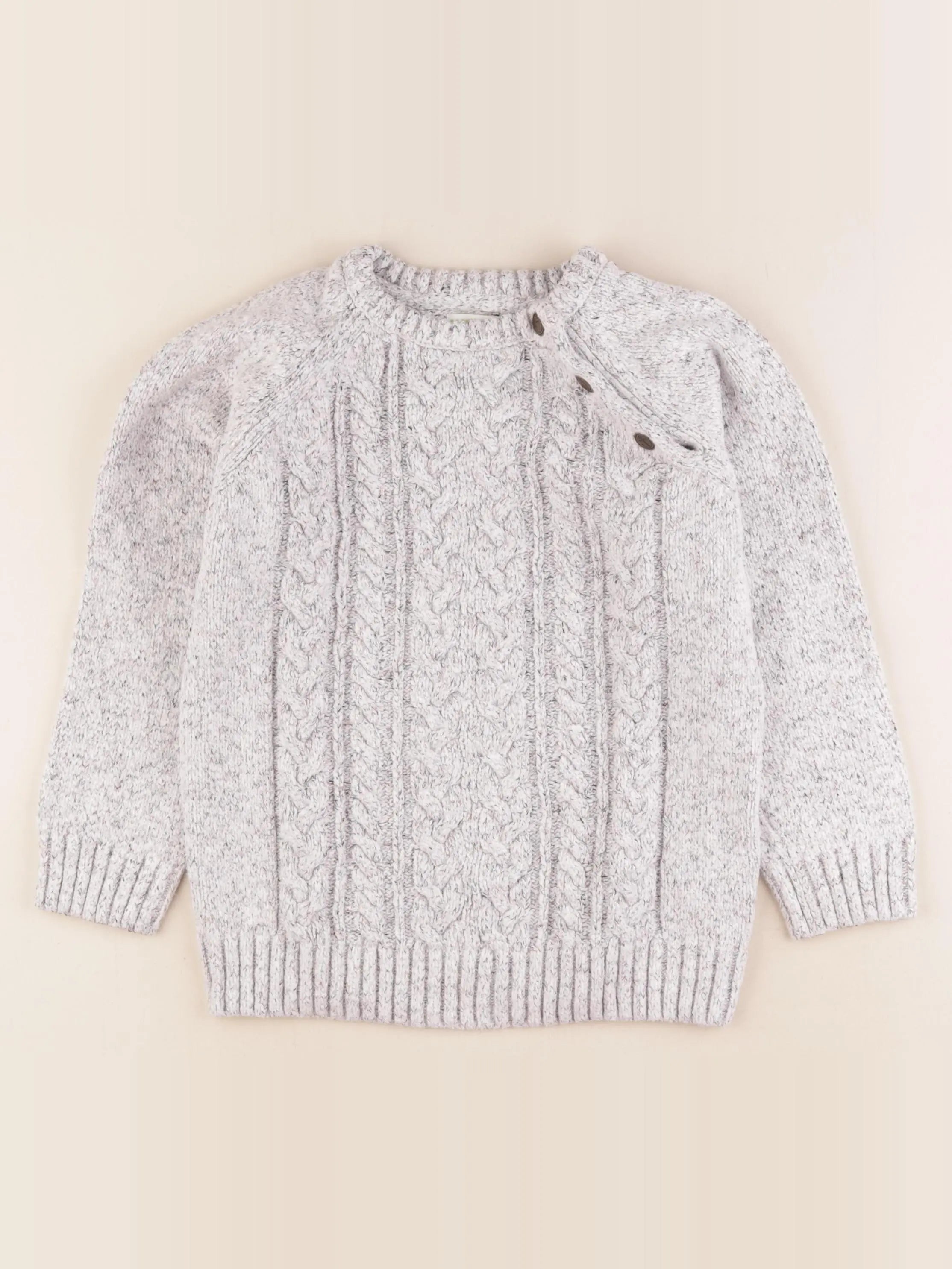 Vertbaudet - pull gris - 8 ans