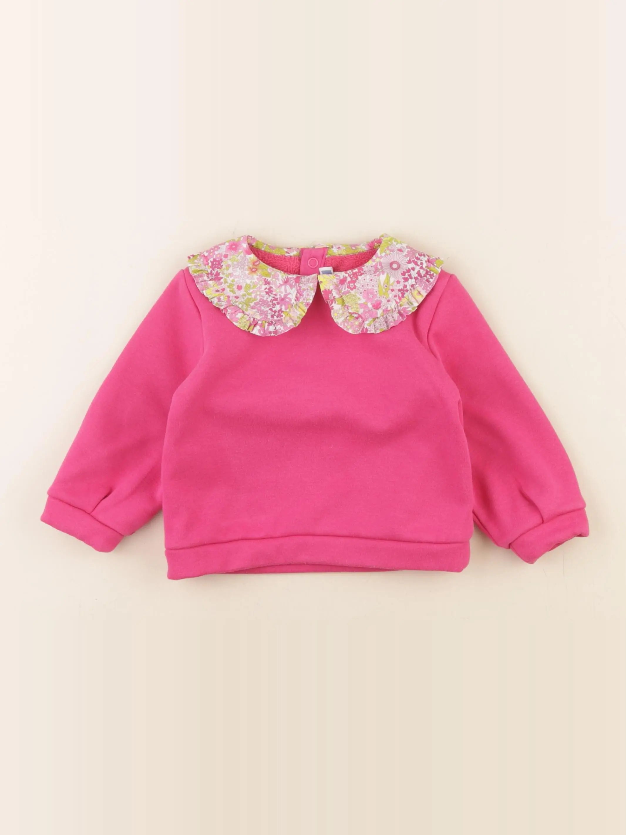 Jacadi - sweat rose - 12 mois