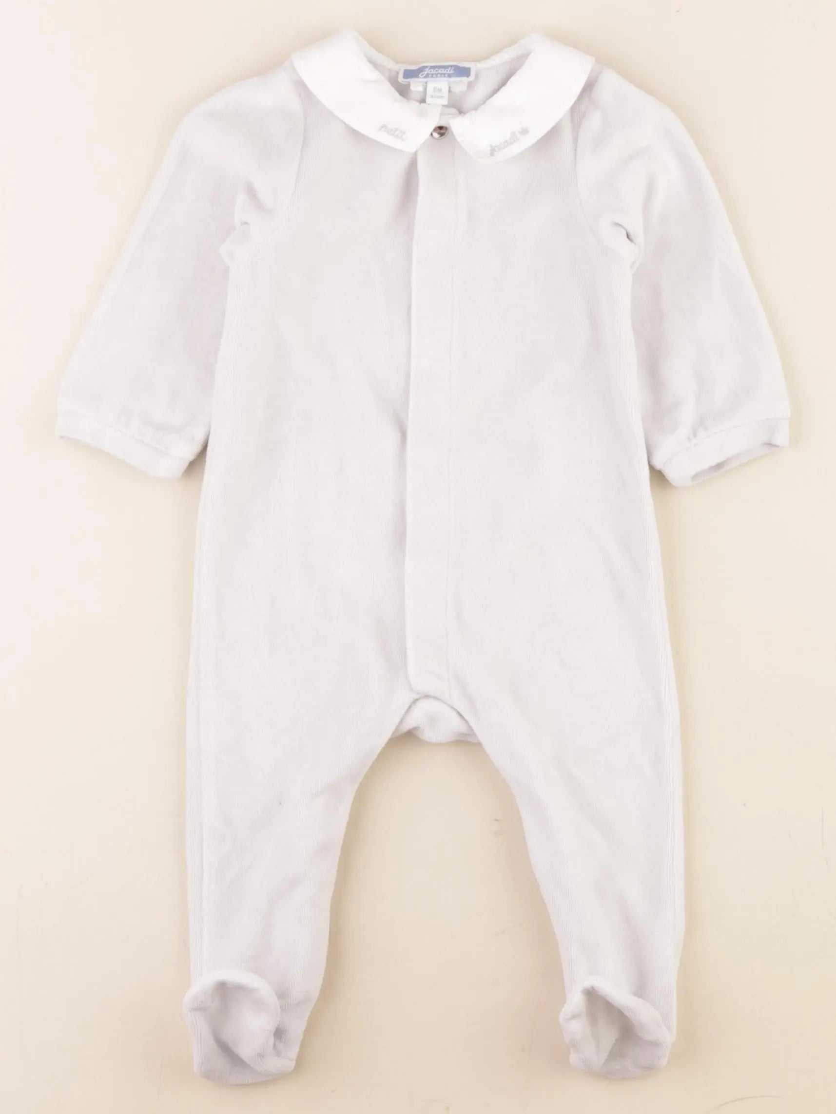 Jacadi - pyjama velours gris - 6 mois