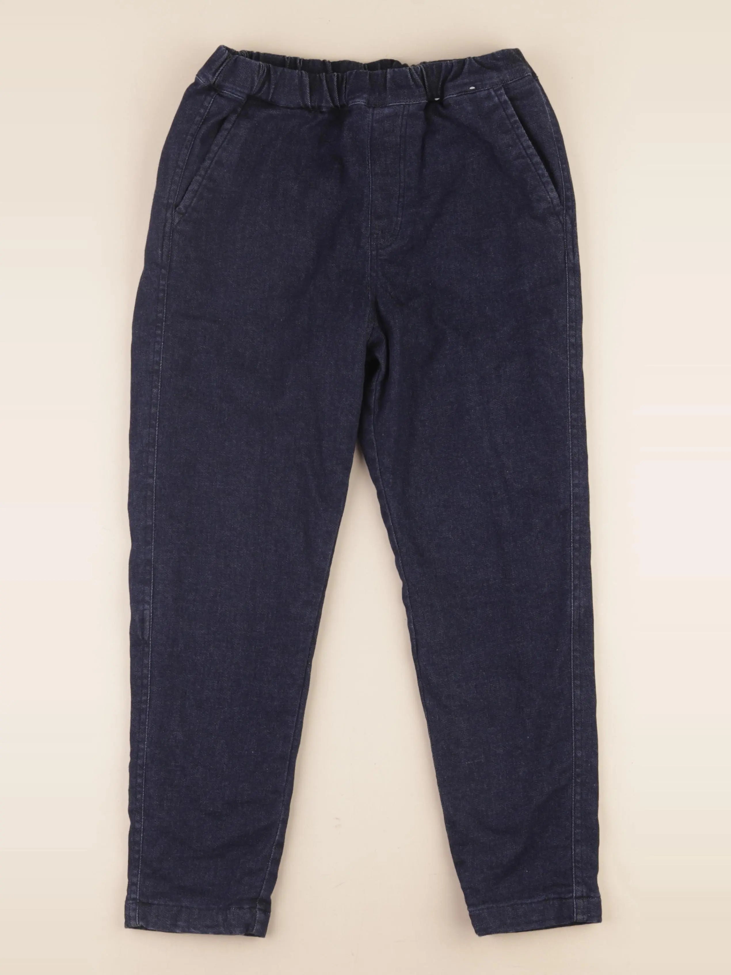 Uniqlo - jean doublé bleu - 7/8 ans