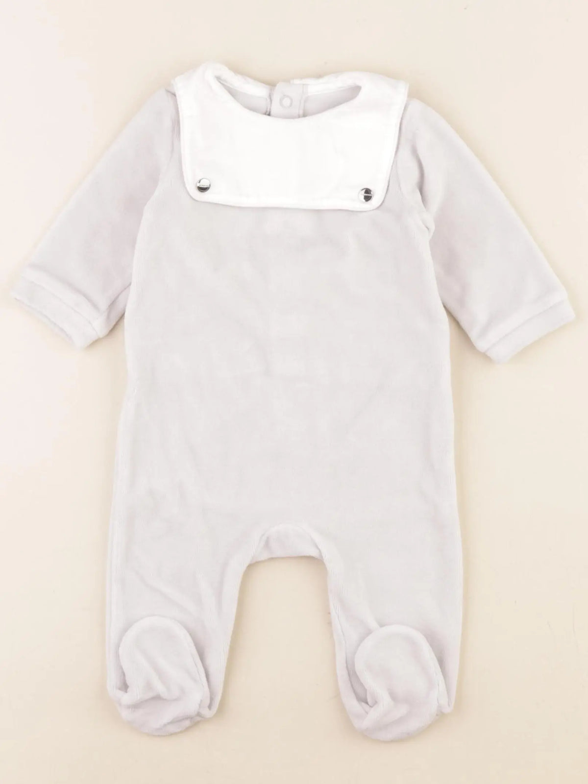 Jacadi - pyjama velours gris - 3 mois