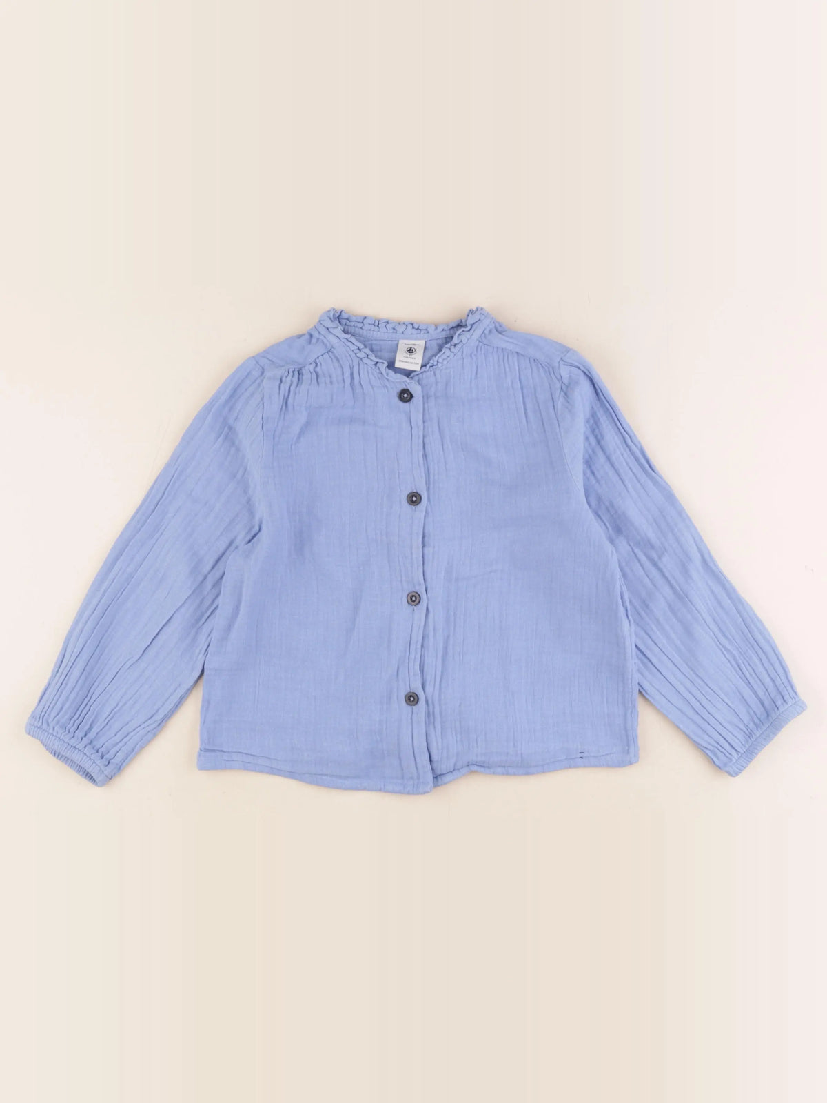 Petit Bateau - blouse bleu - 5 ans