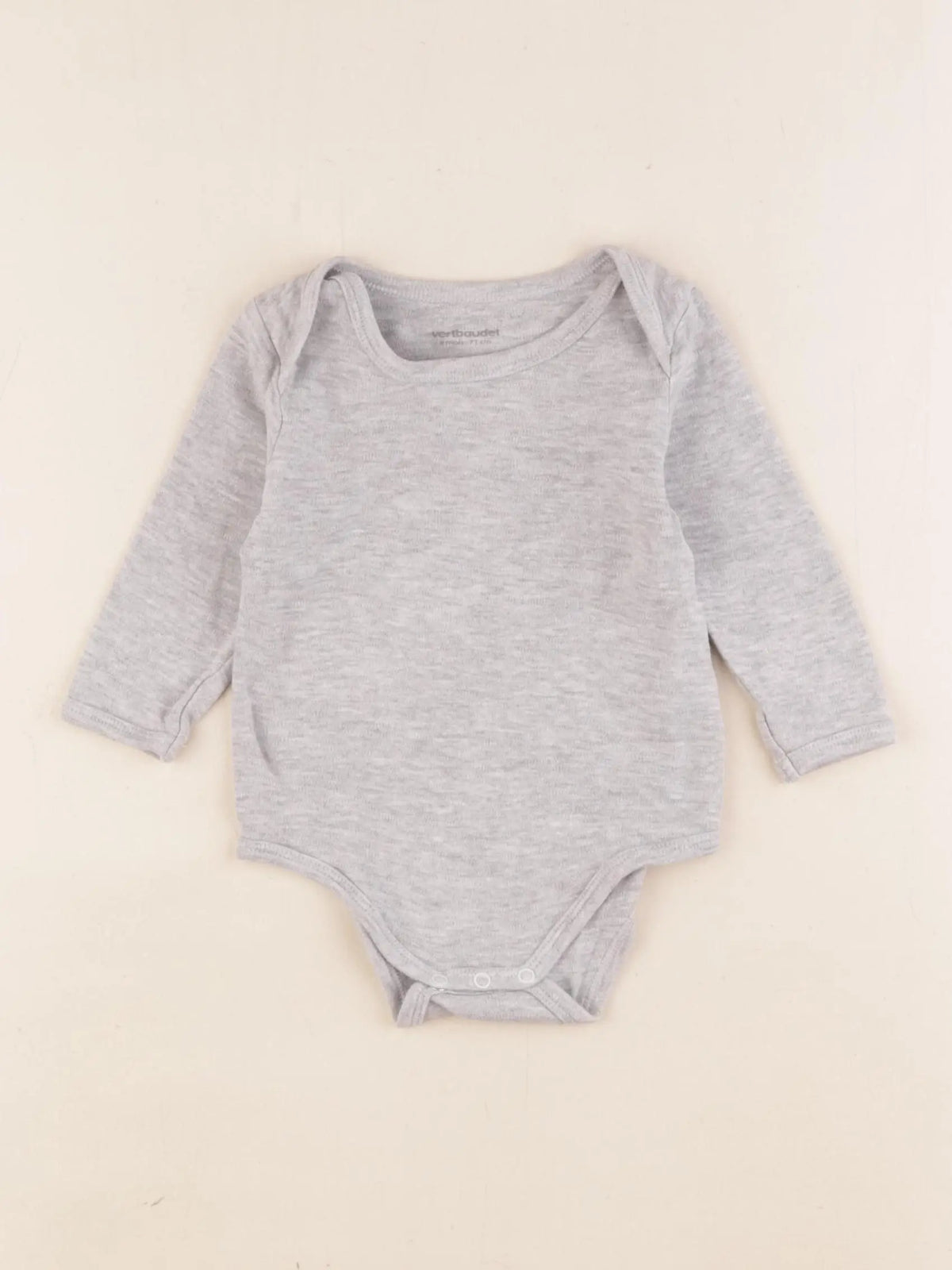 Vertbaudet - body gris - 9 mois