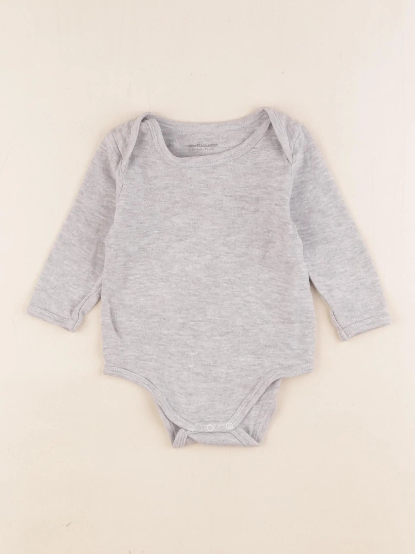 Vertbaudet - body gris - 9 mois