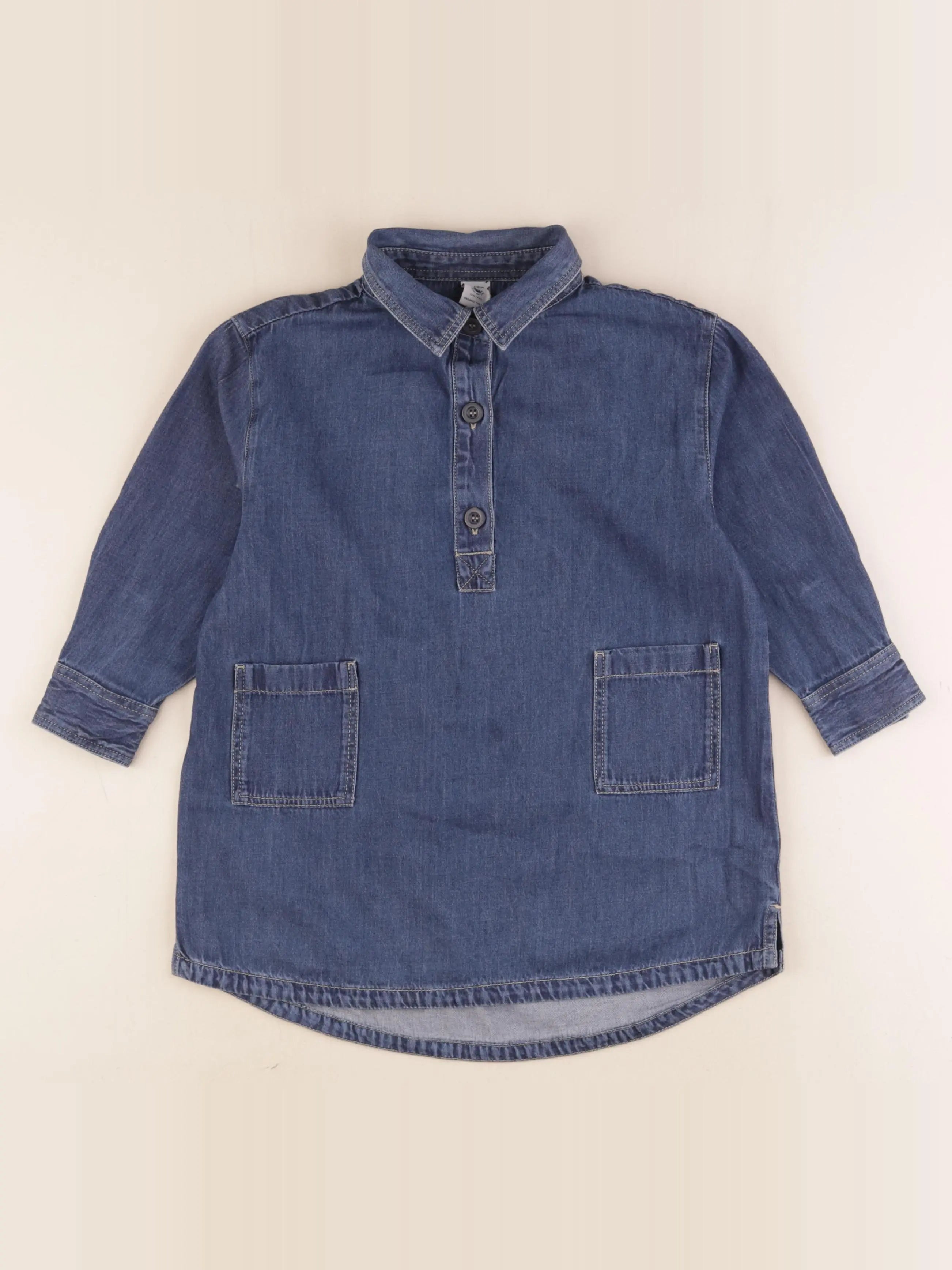Petit Bateau - robe bleu - 5 ans