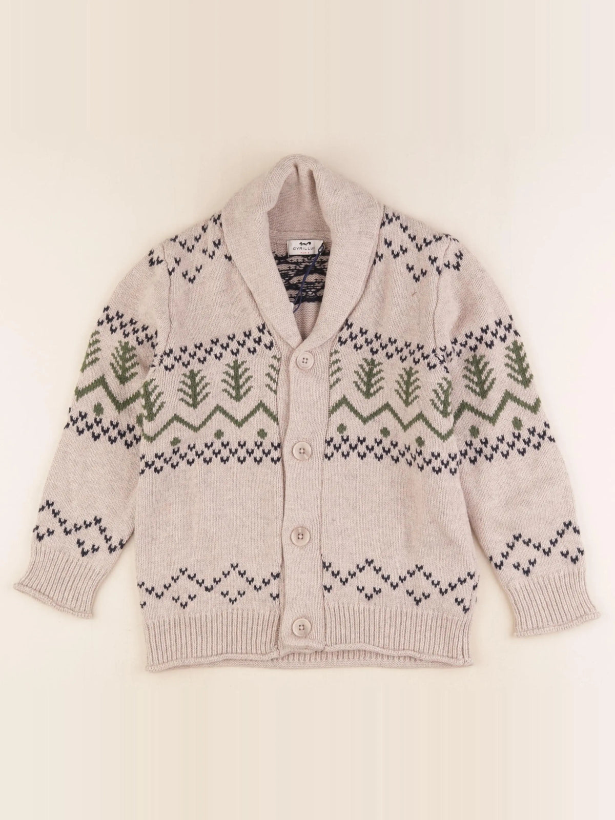 Cyrillus - gilet beige - 8 ans