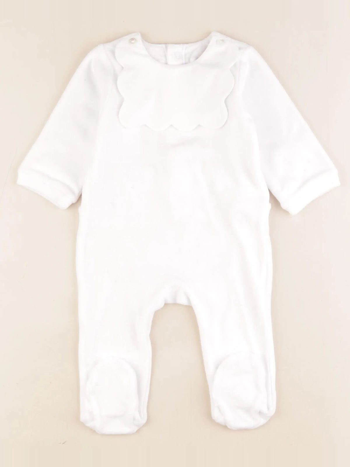 Jacadi - pyjama velours blanc - 6 mois