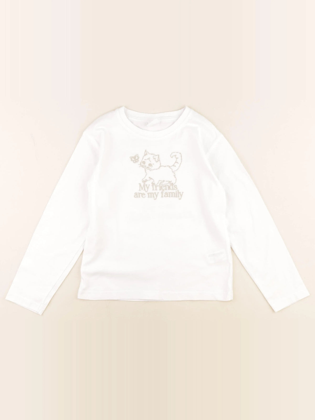 Zara - tee-shirt imprimé au dos blanc, or - 8/9 ans