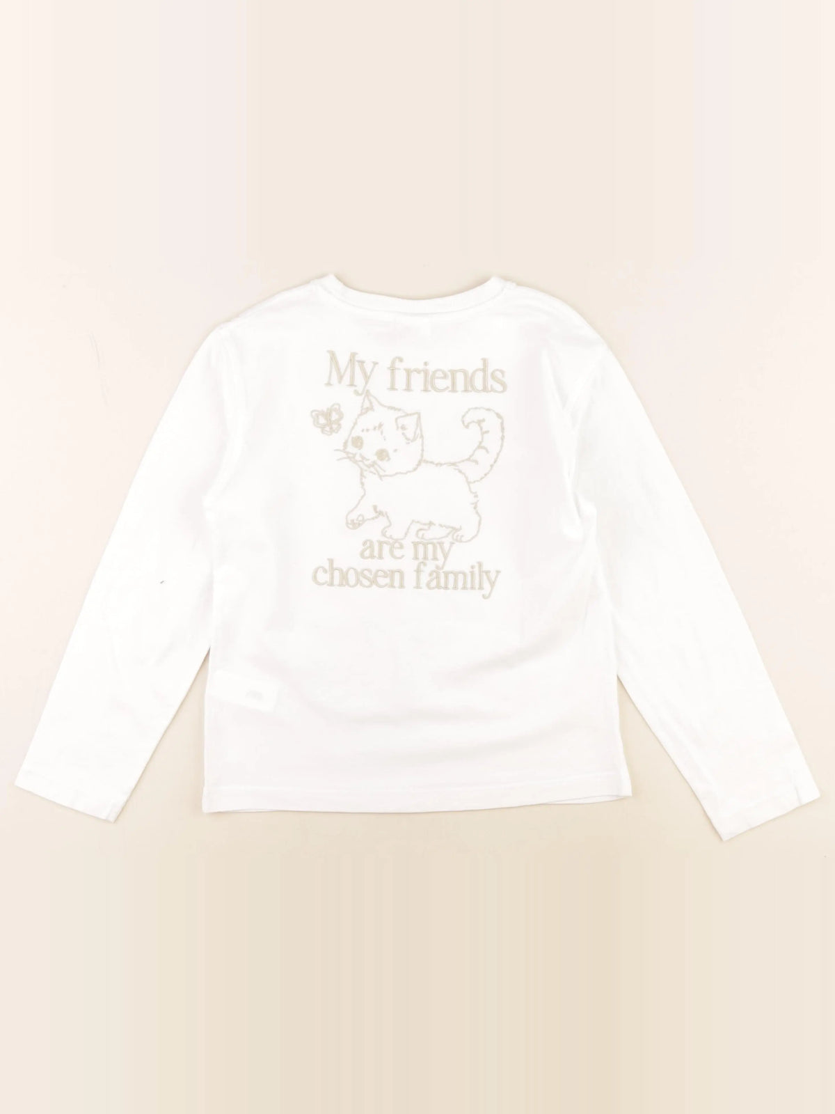 Zara - tee-shirt imprimé au dos blanc, or - 8/9 ans
