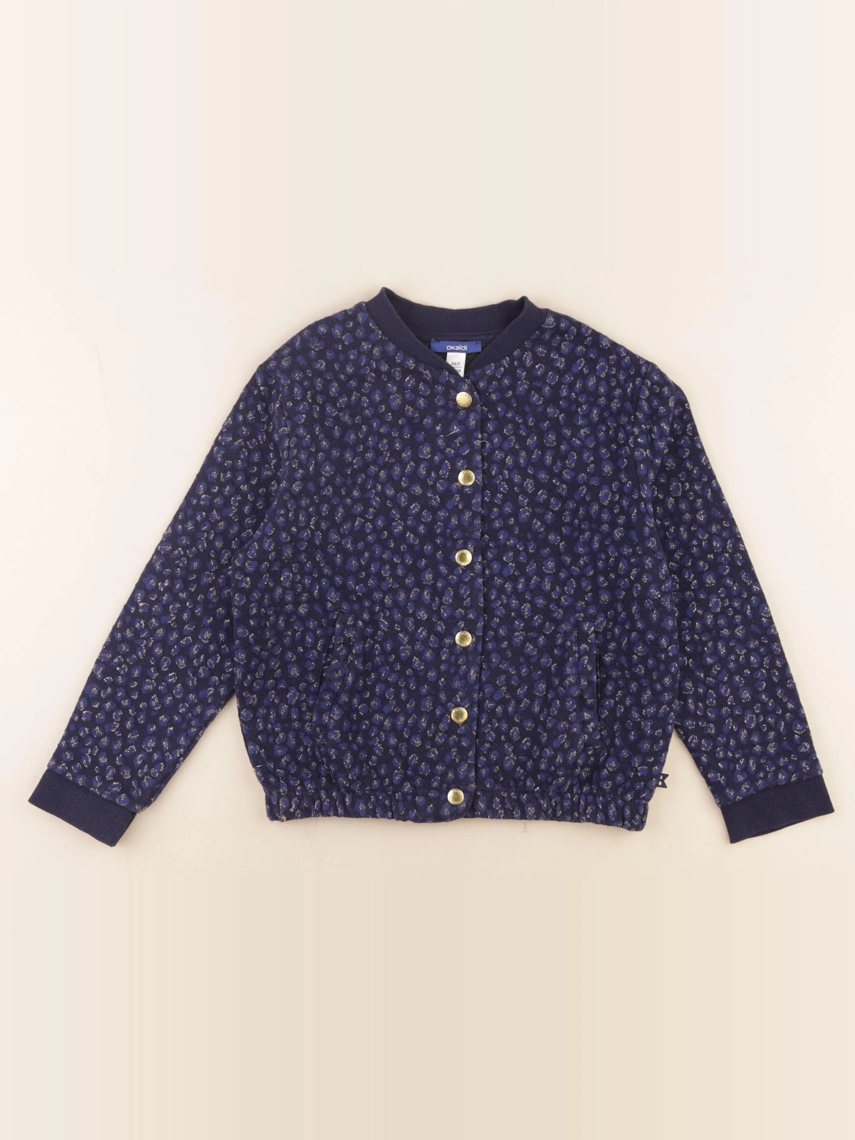 Okaidi - sweat bleu, or - 8 ans