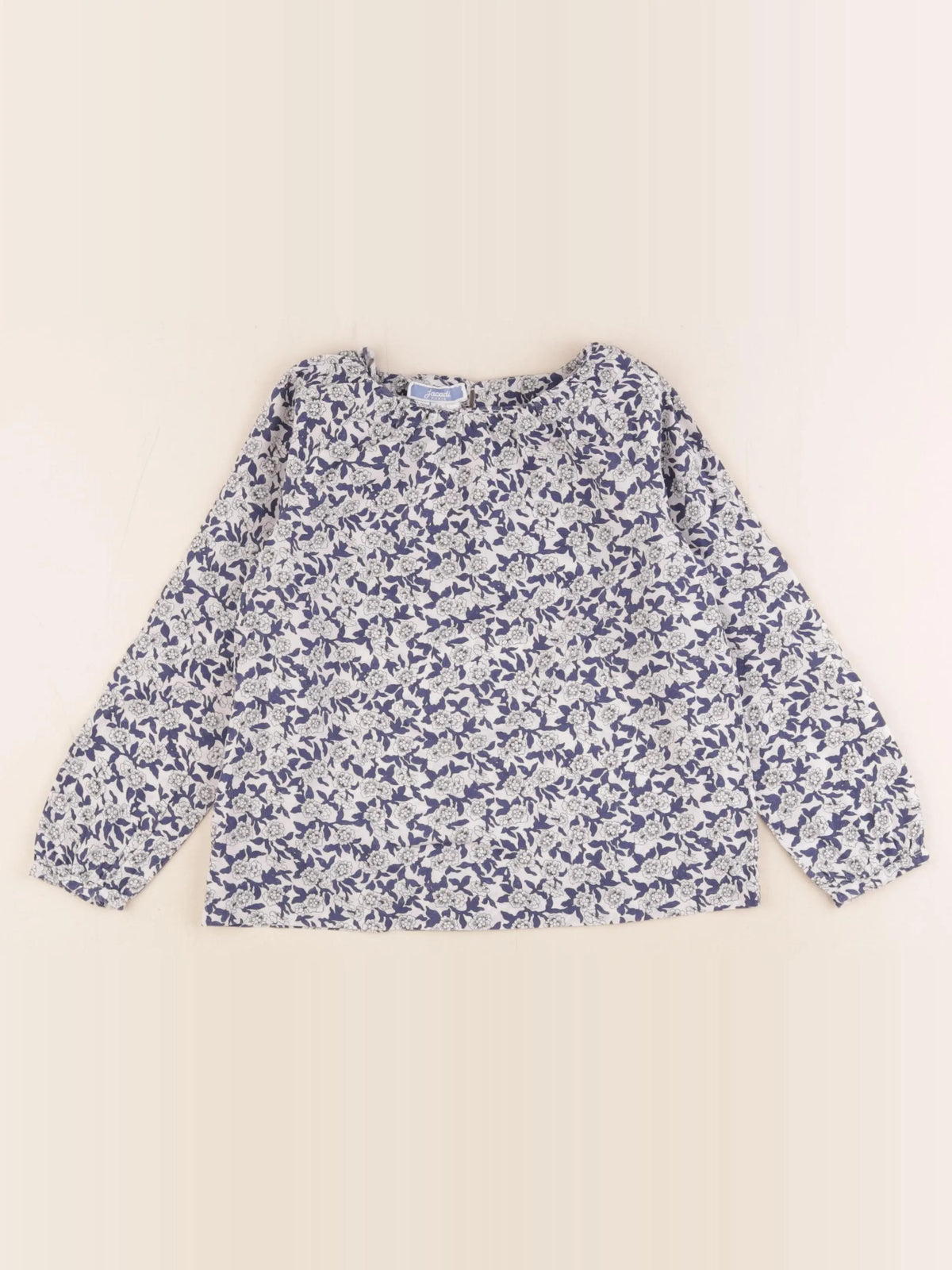 Jacadi - blouse liberty blanc, bleu - 4 ans