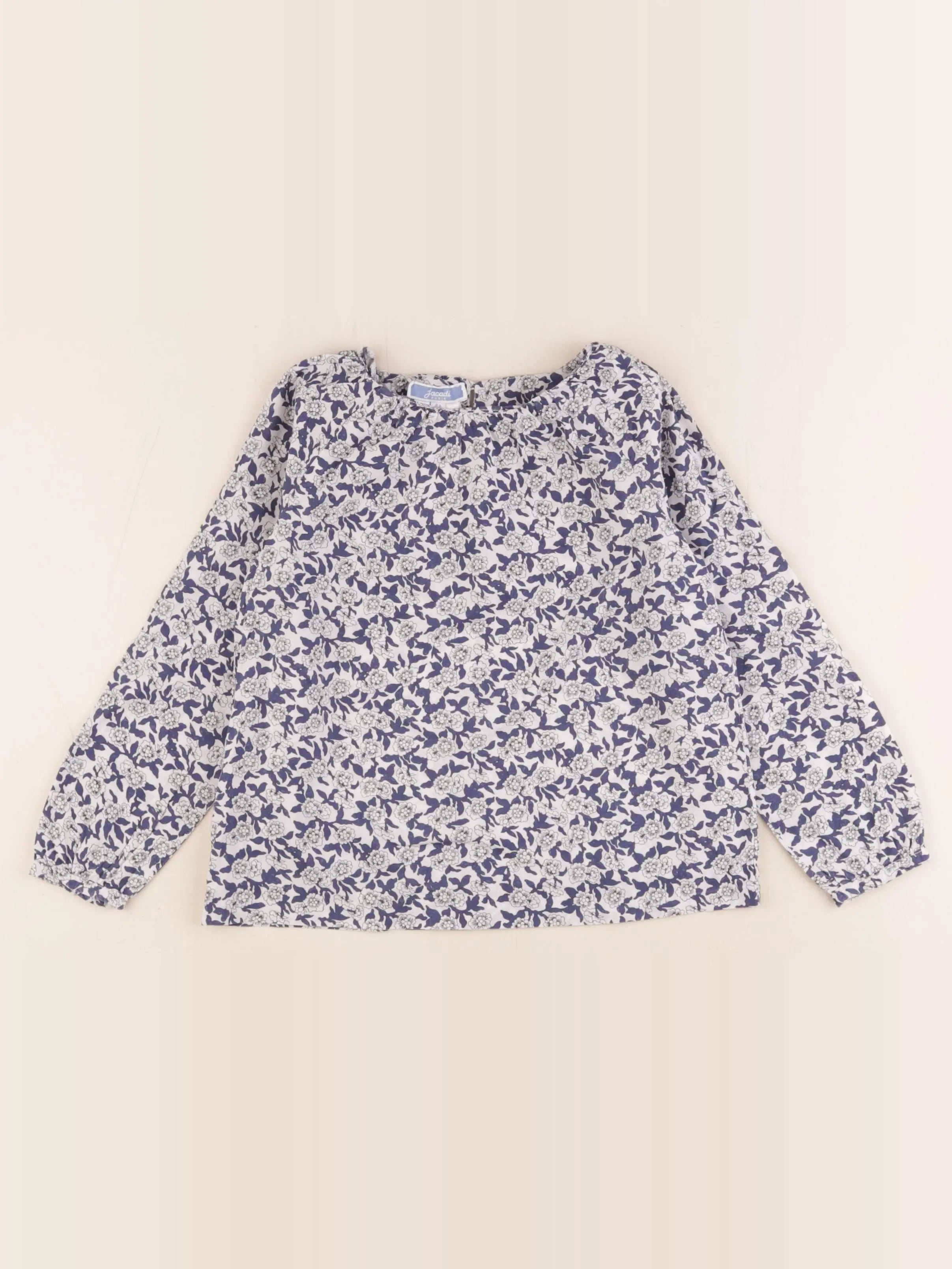Jacadi - blouse liberty blanc, bleu - 4 ans