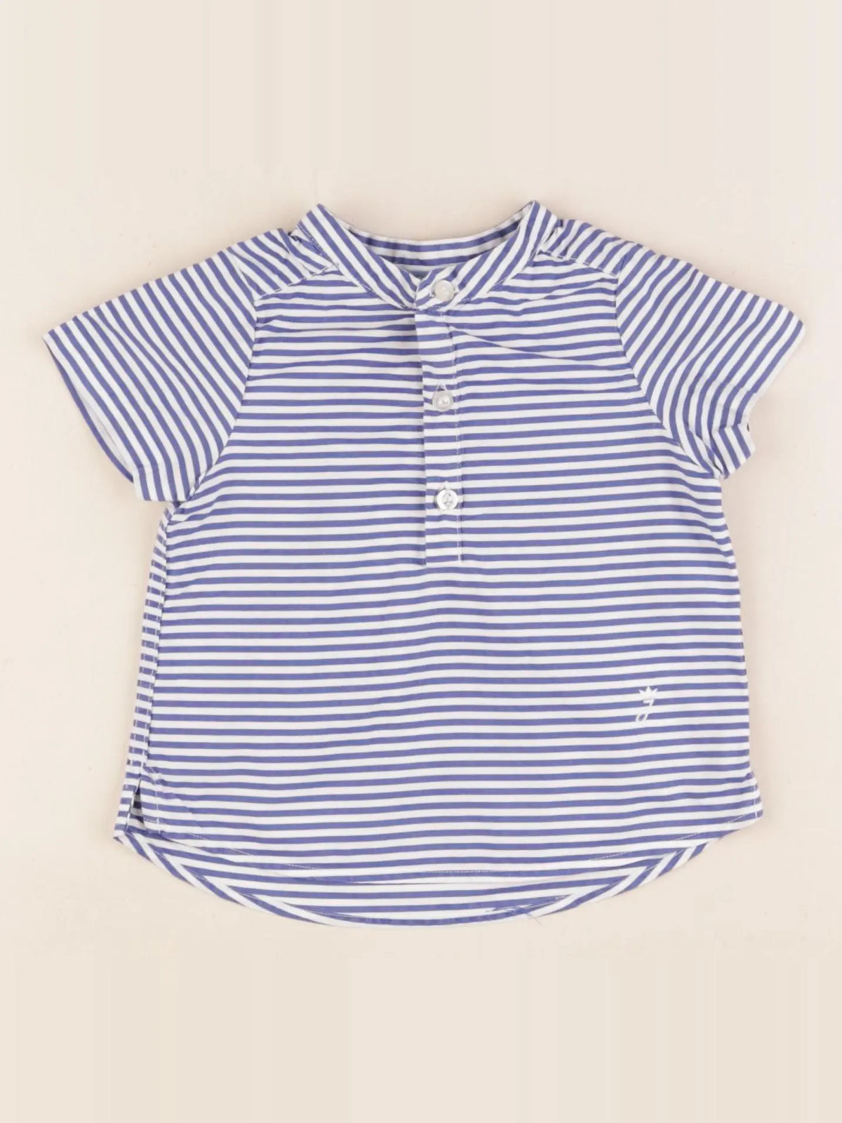Jacadi - chemise blanc, bleu - 6 mois
