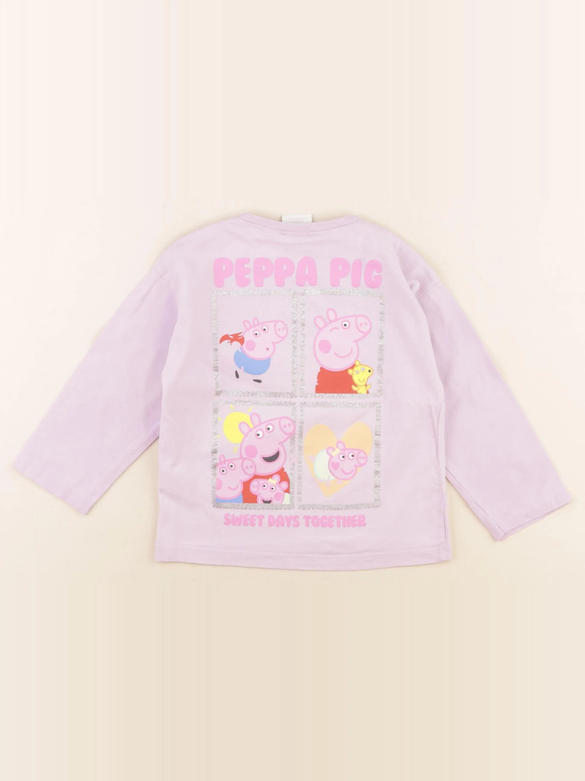 Zara - tee-shirt imprimé au dos rose - 2 ans