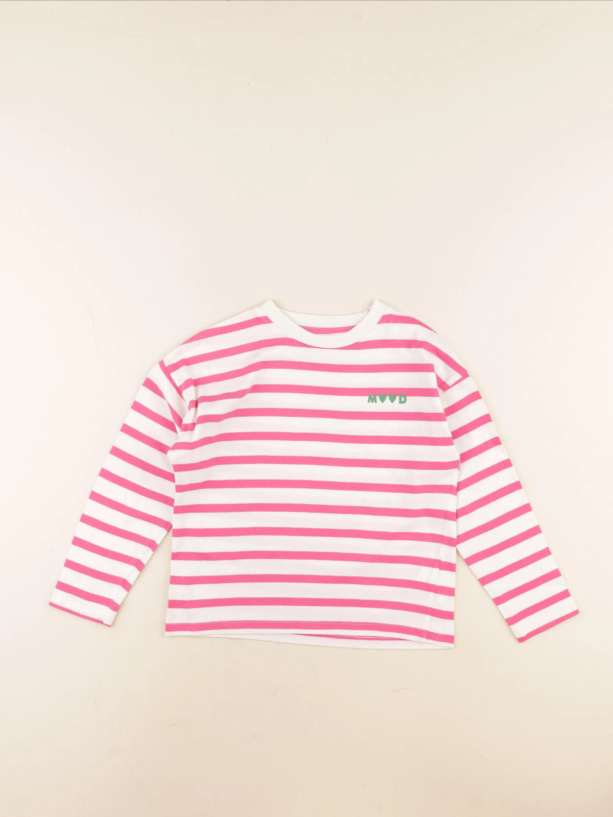Monoprix - tee-shirt rose, blanc - 8 ans