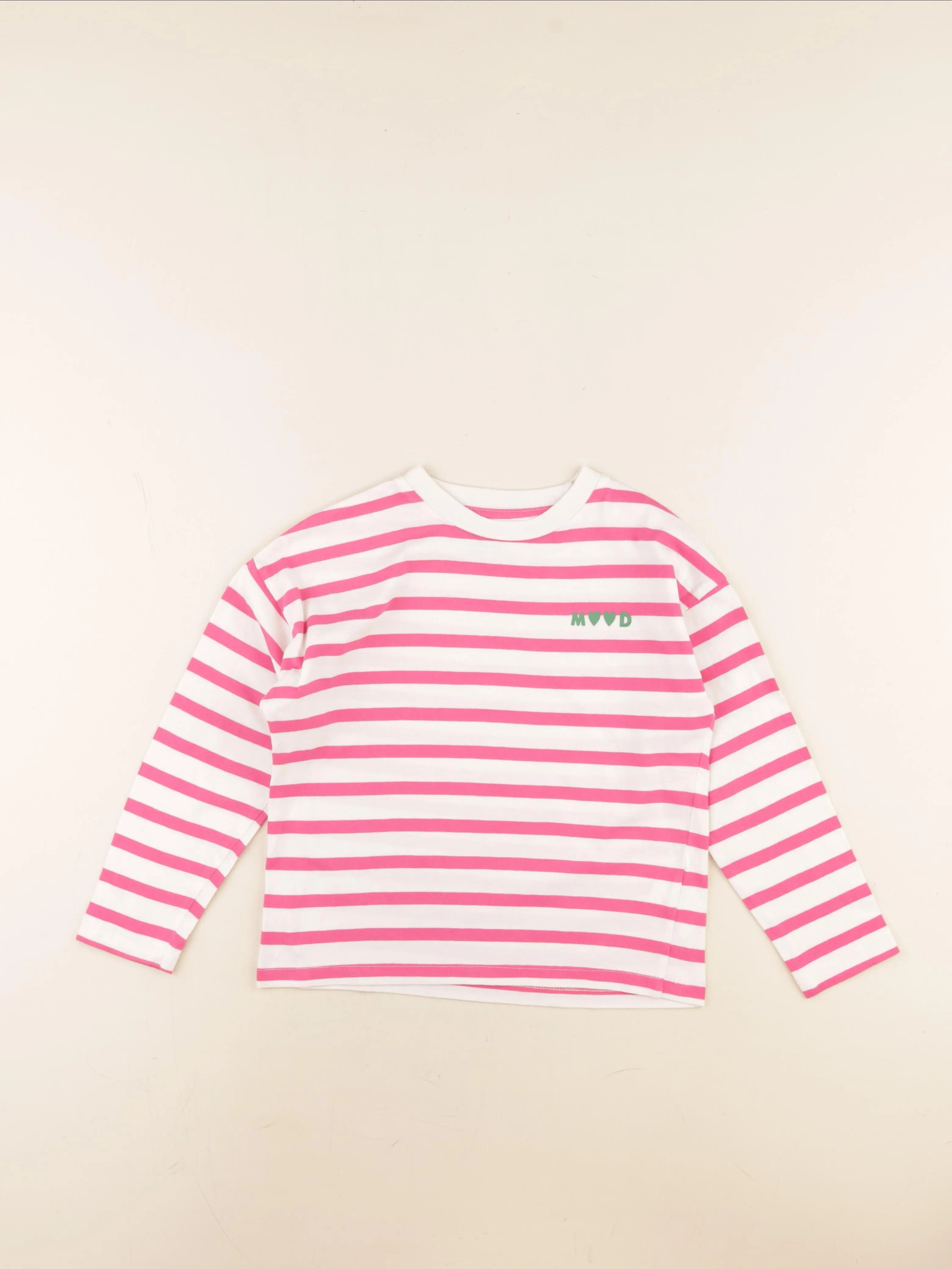 Monoprix - tee-shirt rose, blanc - 8 ans