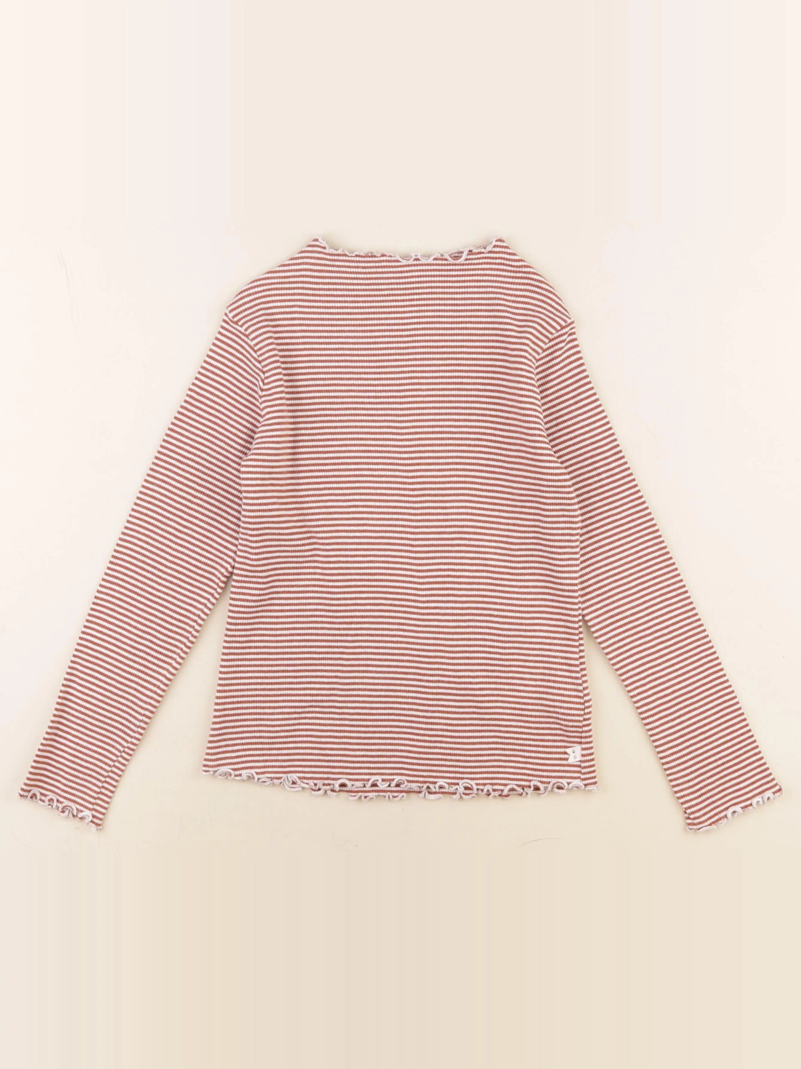 Okaidi - tee-shirt blanc, marron - 8 ans