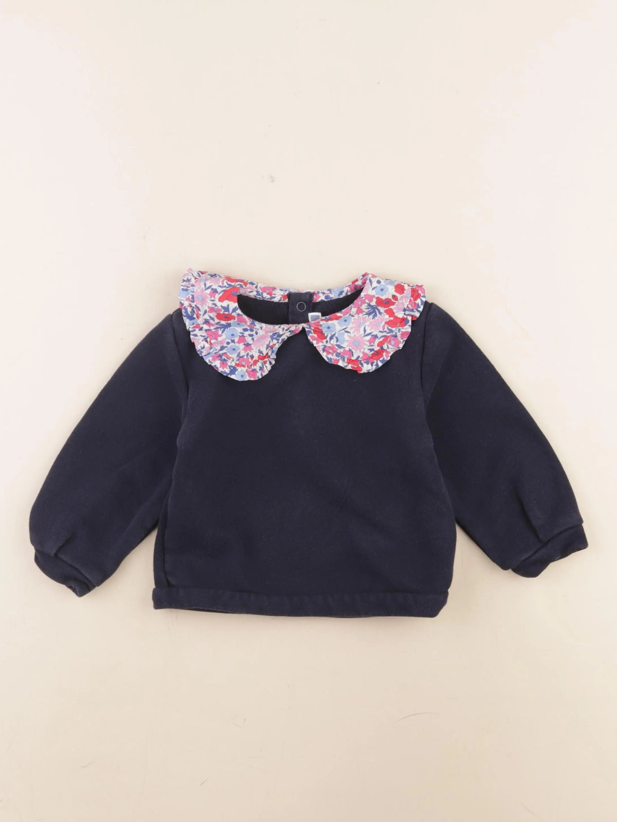 Jacadi - sweat bleu, rose - 18 mois