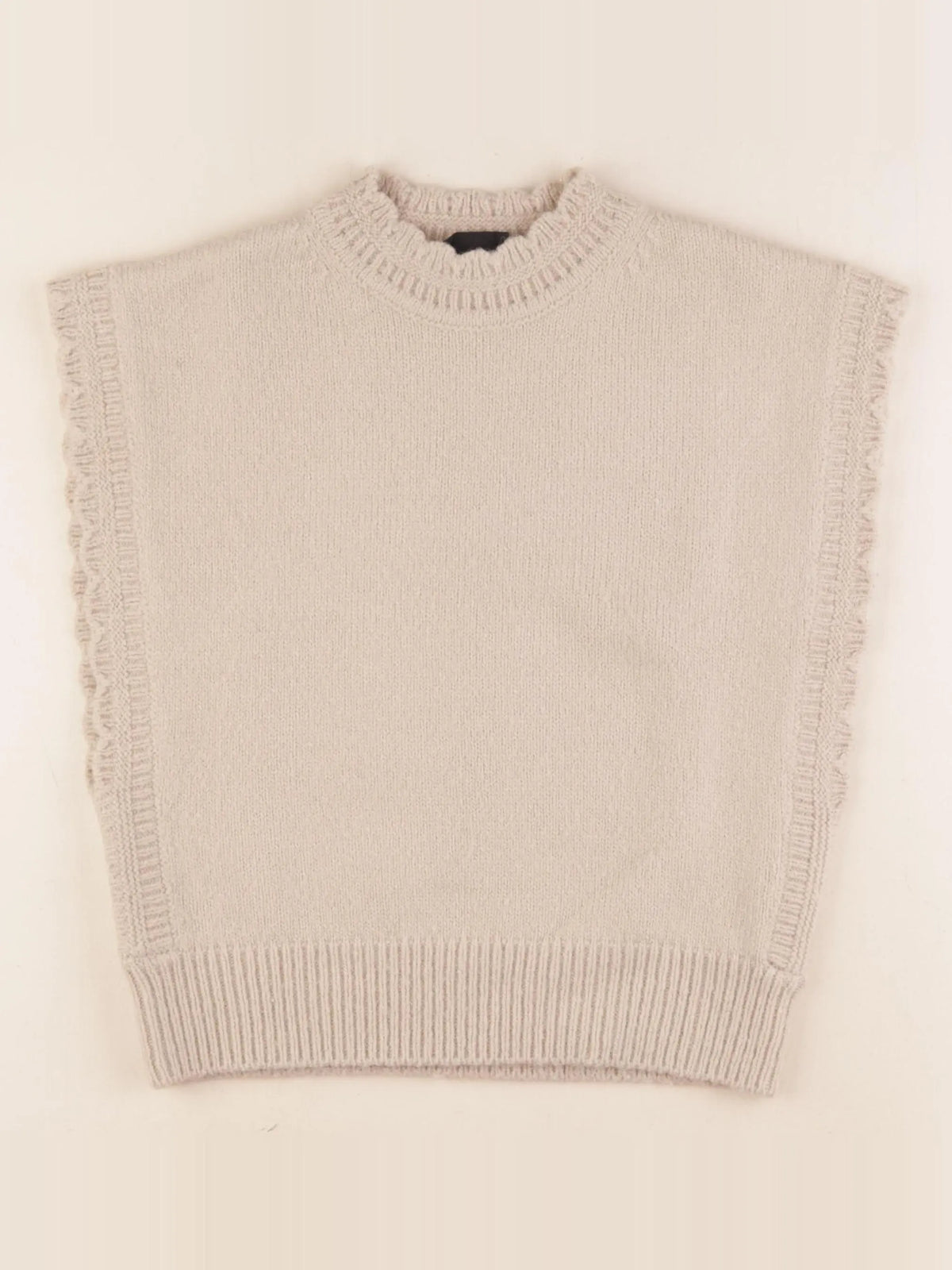 Monoprix - pull beige - 8/10 ans