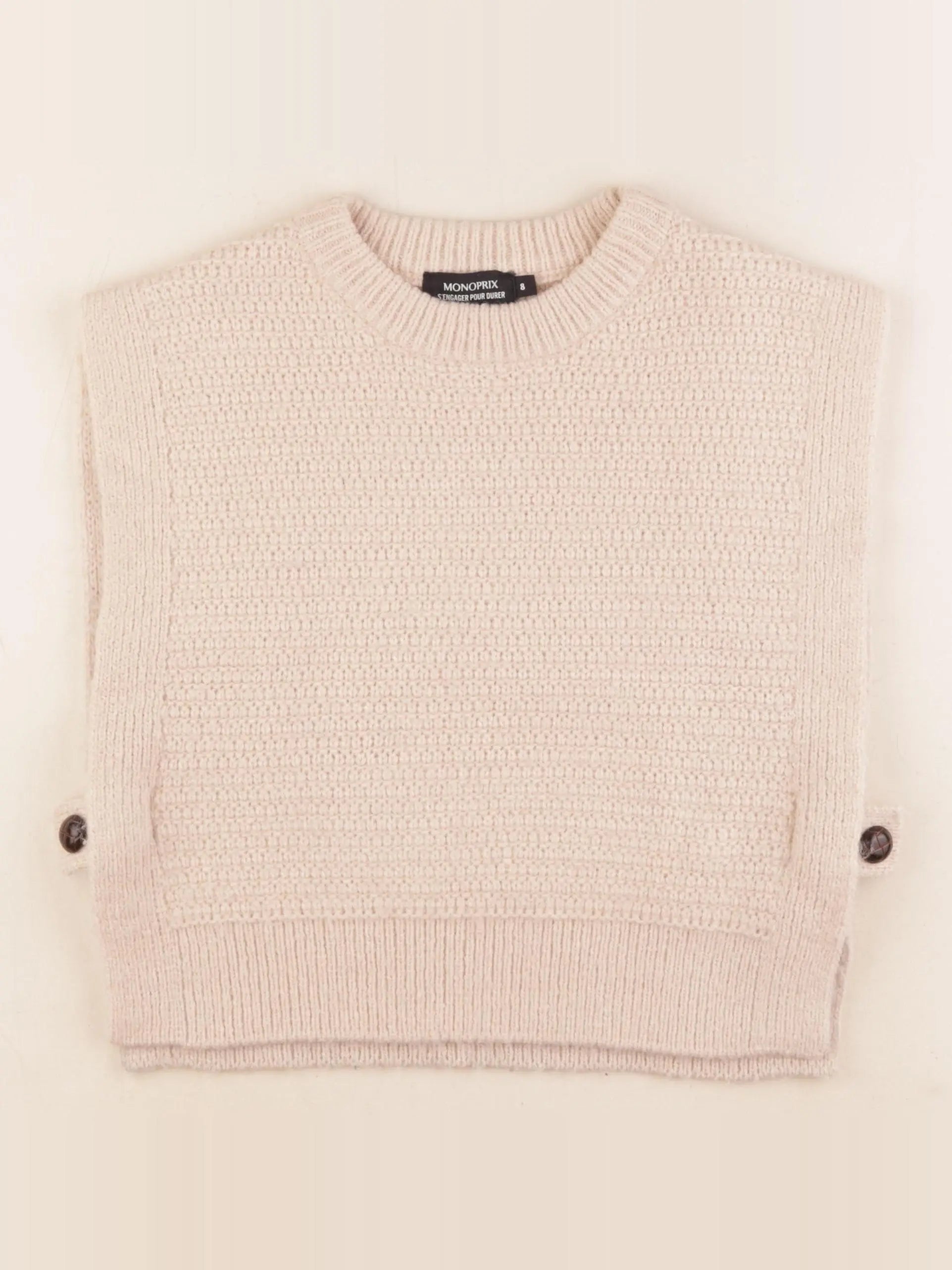 Monoprix - pull marron - 8 ans