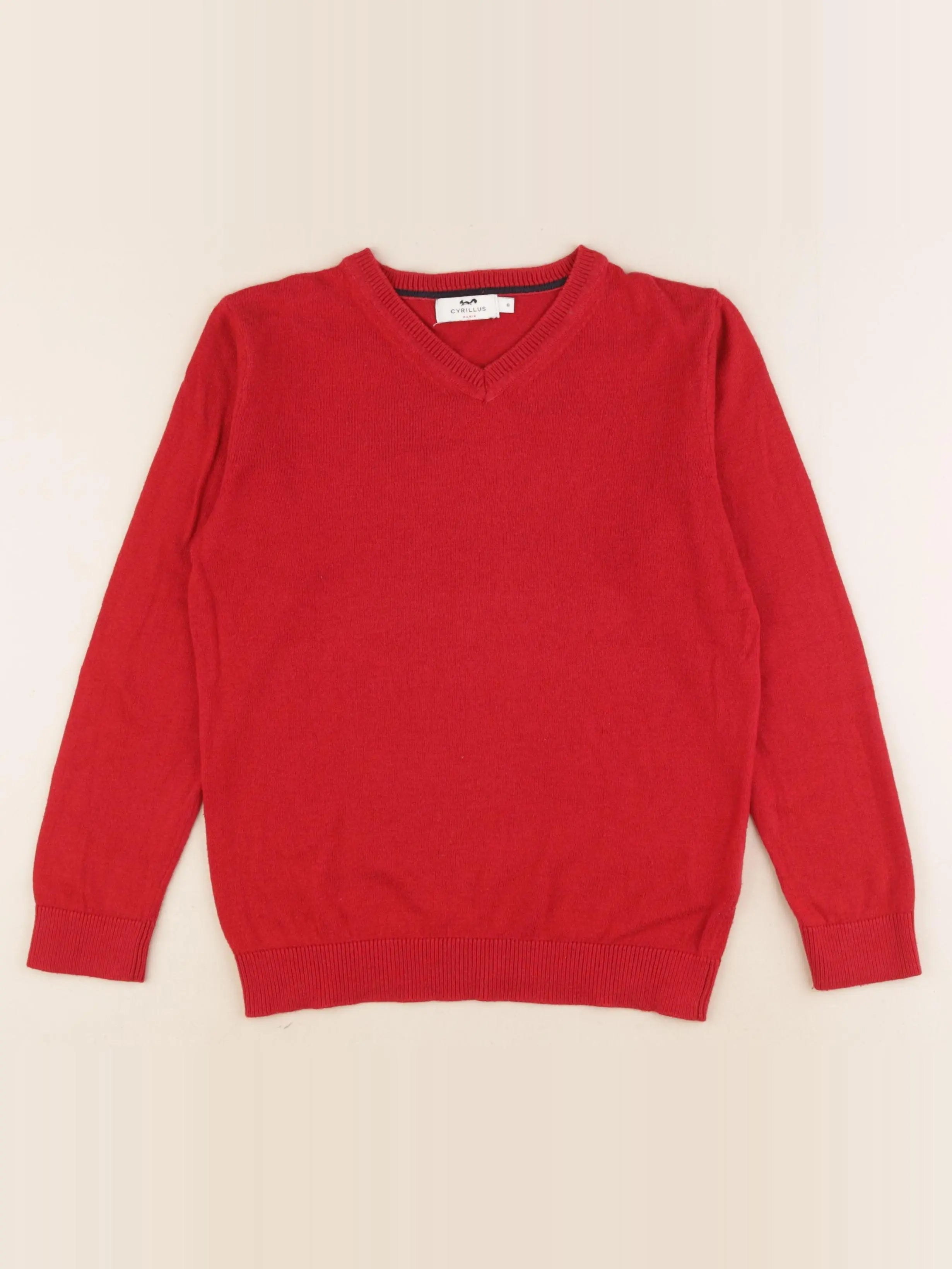 Cyrillus - pull rouge - 8 ans