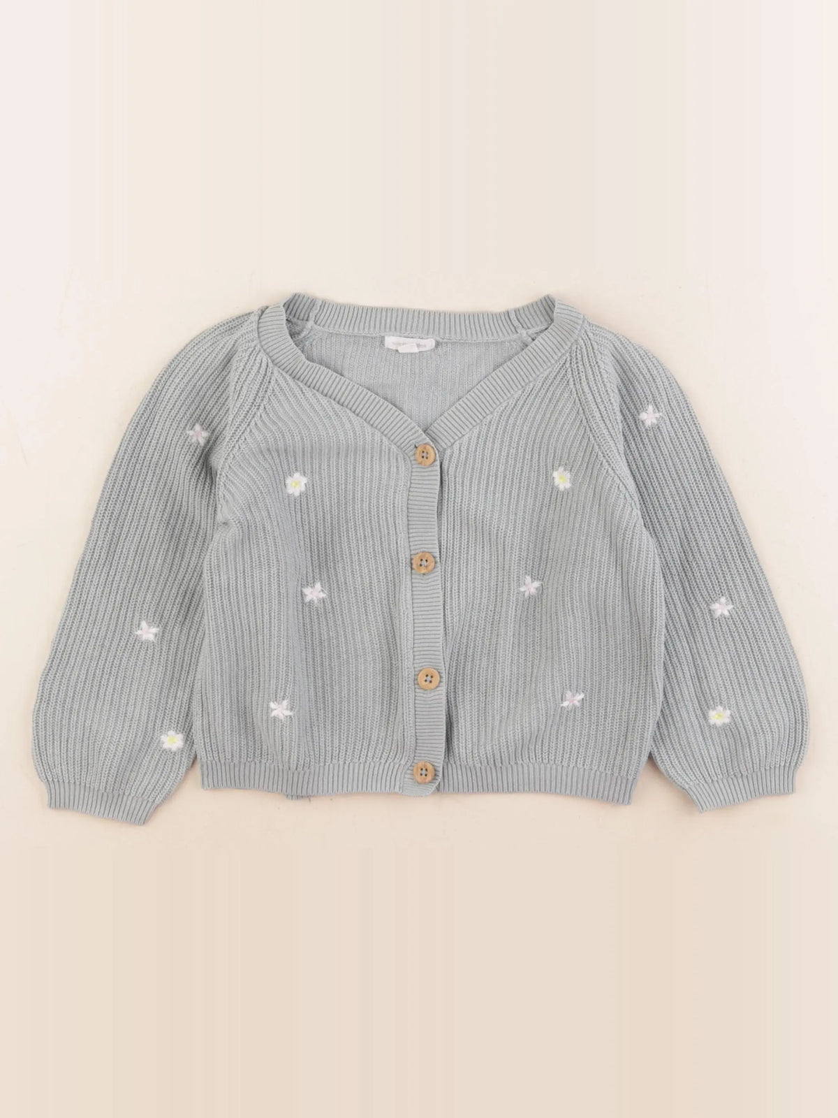 Vertbaudet - gilet vert - 24 mois